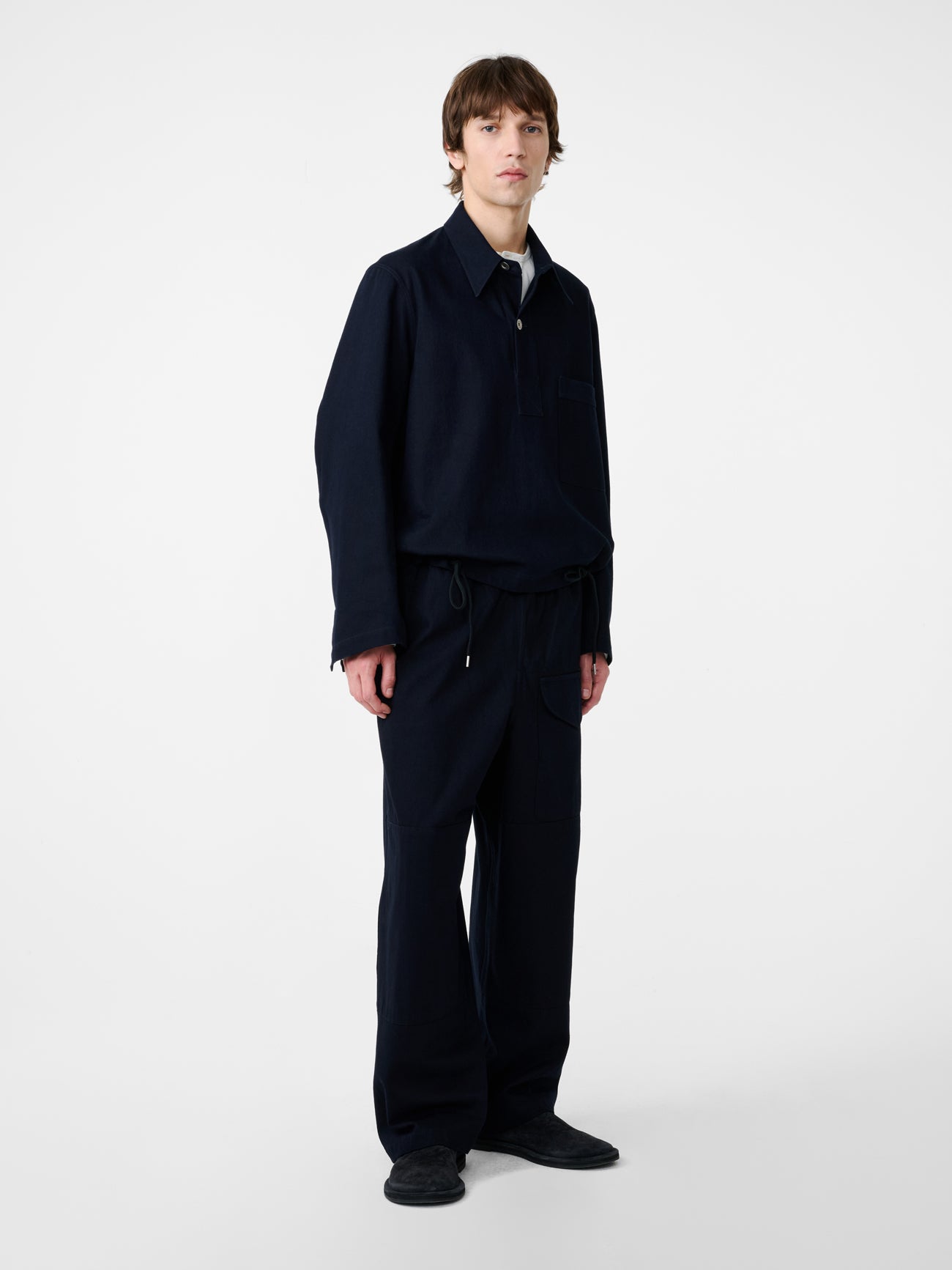 Nava Drawstring Pant in Indigo