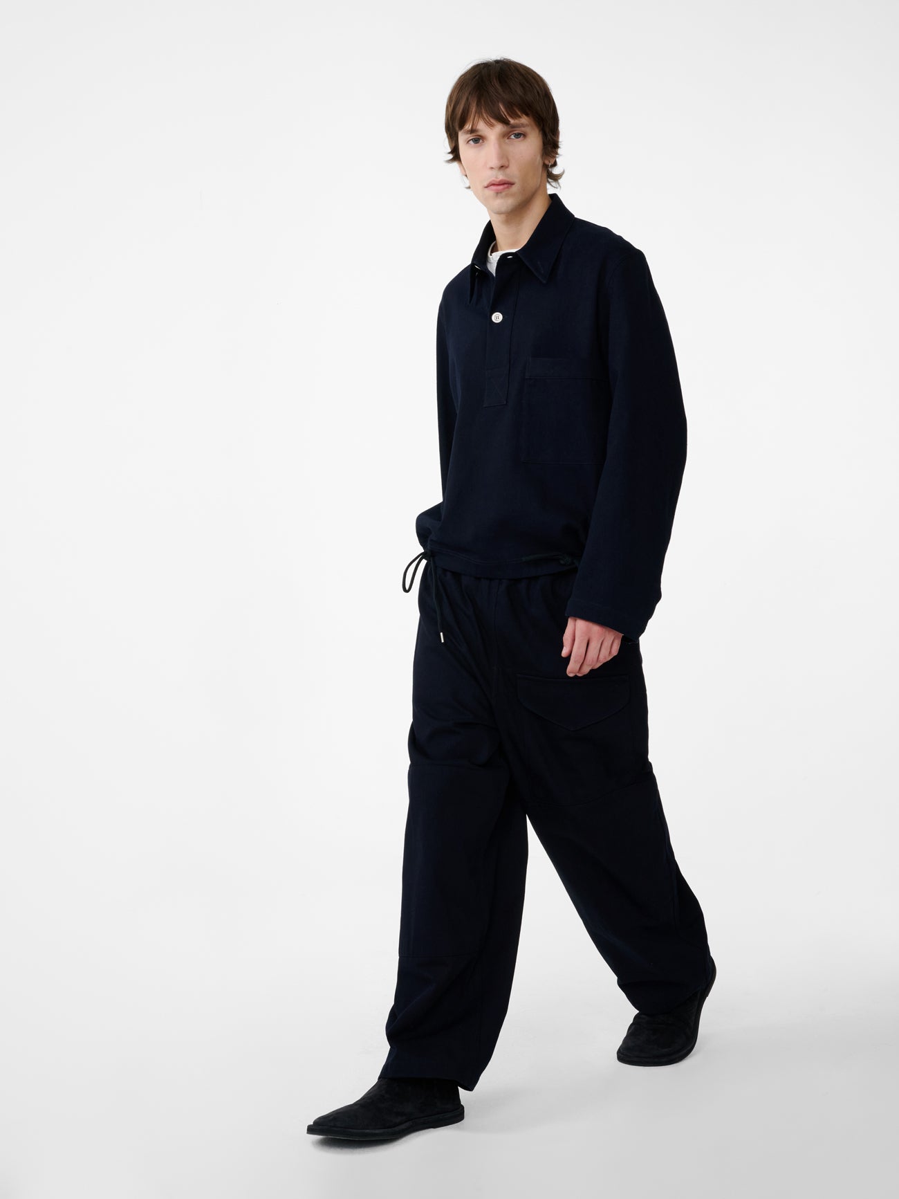 Nava Drawstring Pant in Indigo