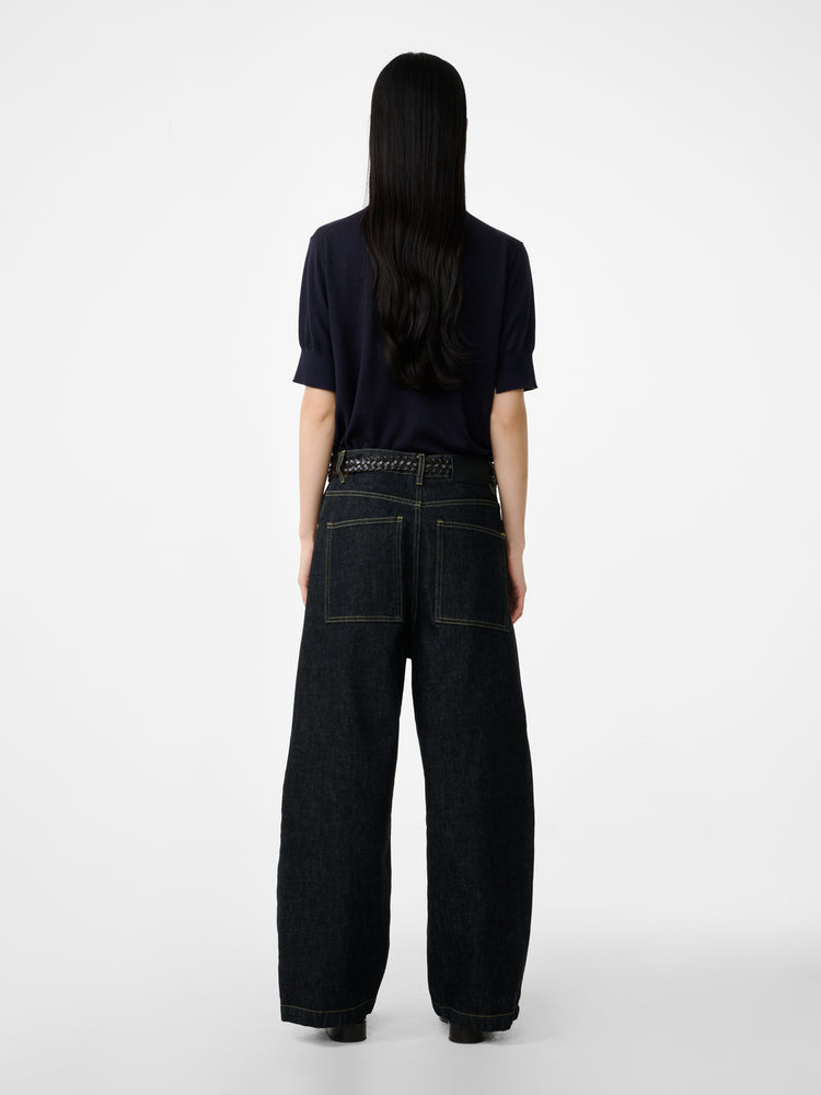 Neive Italian Denim Pant in Black - Studio Nicholson