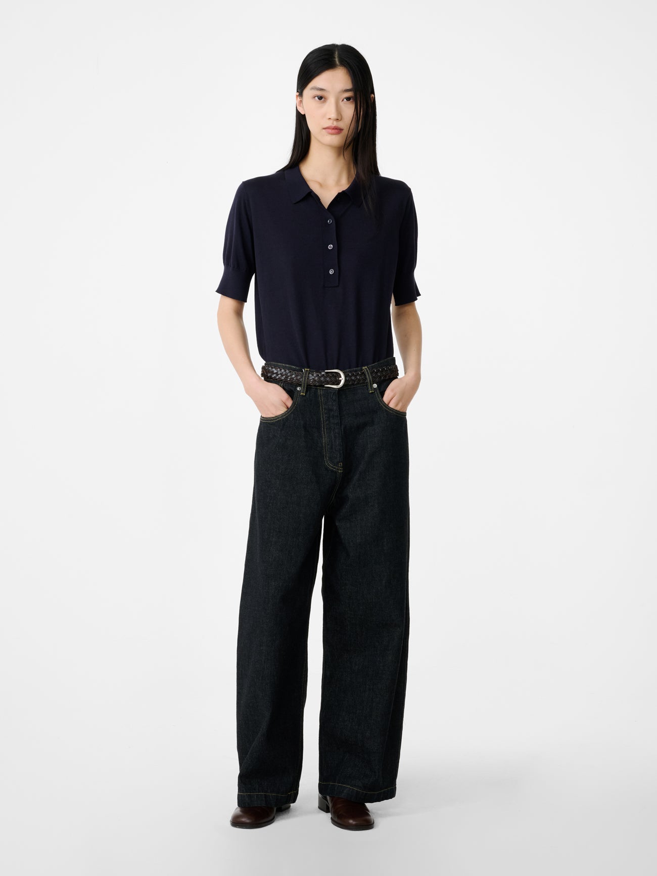 Neive Denim Pant in Black | Relaxed Black Jeans | Studio Nicholson