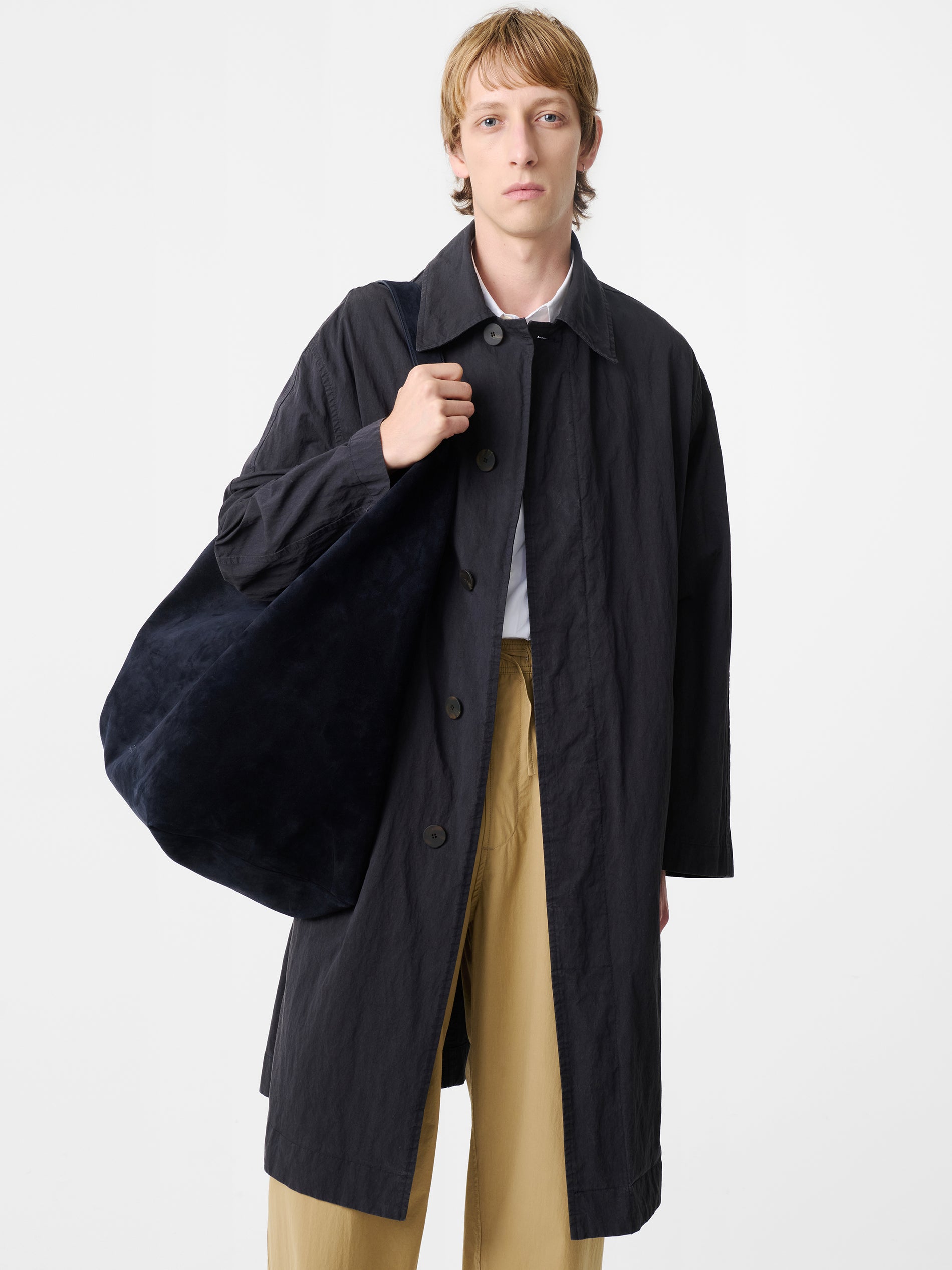 Nevis Coat in Dark Navy - Studio Nicholson