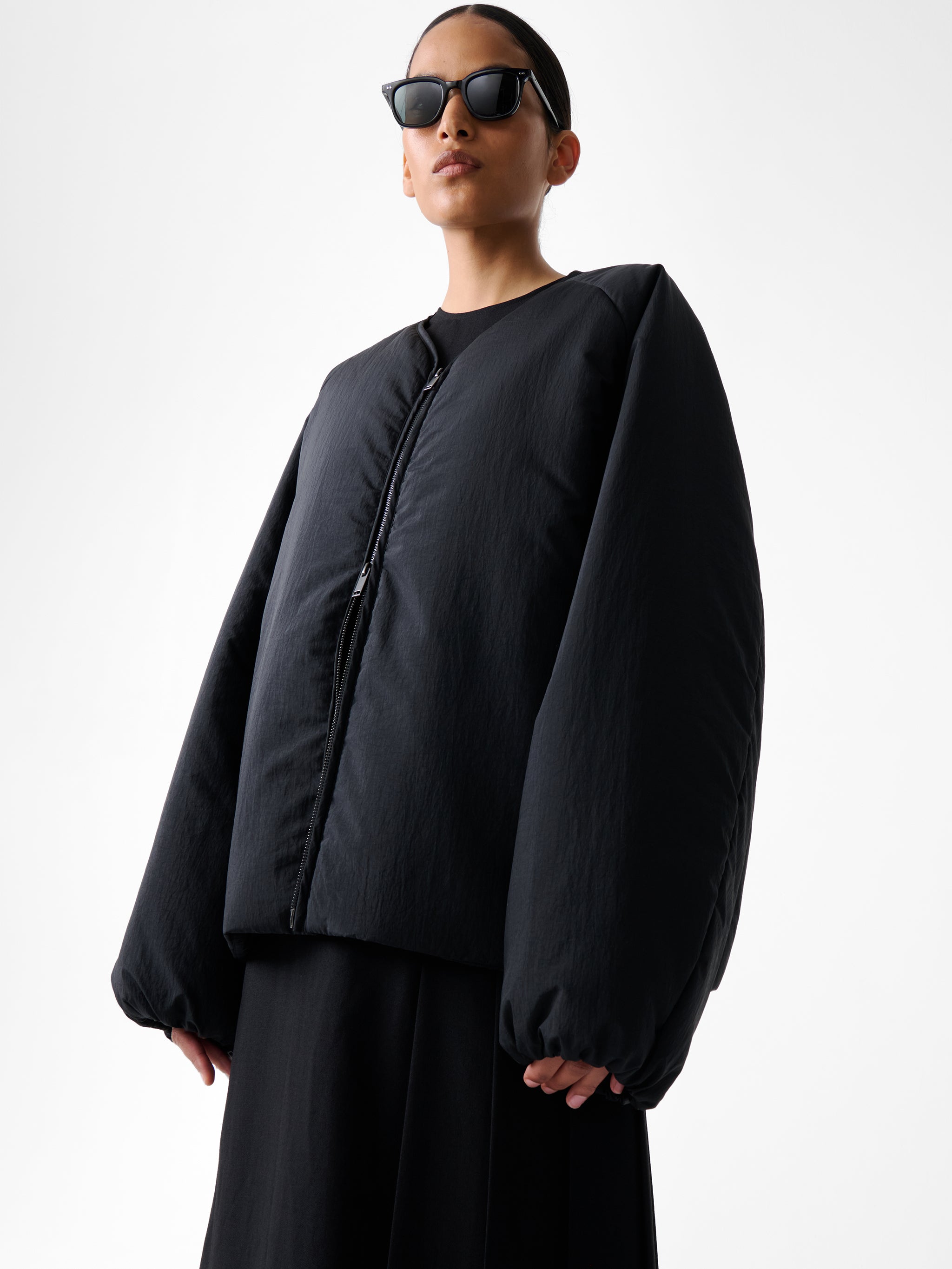 Nicio Padded Jacket in Darkest Navy – Studio Nicholson