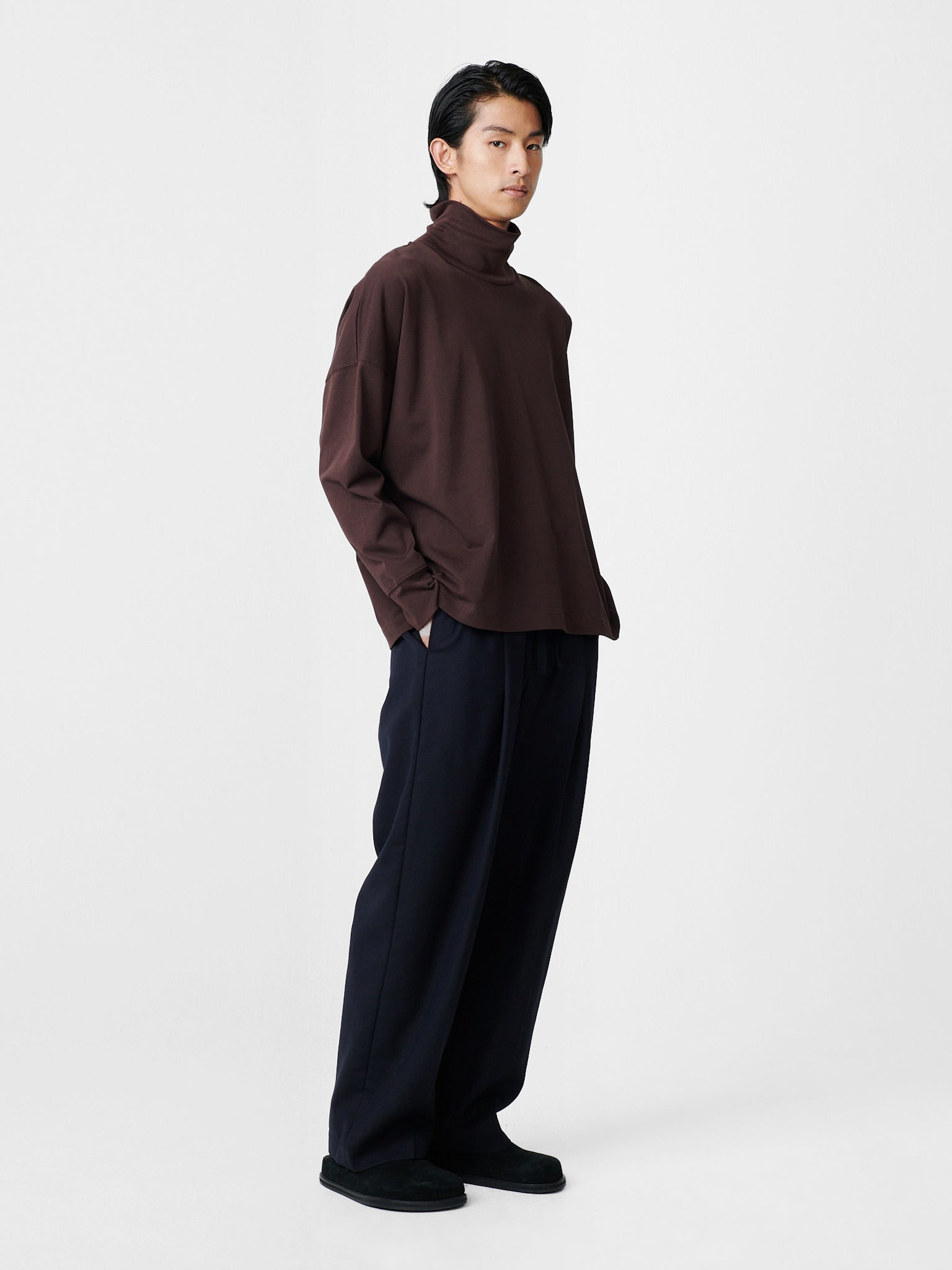 Noam Tropical Wool Pant in Darkest Navy - Studio Nicholson