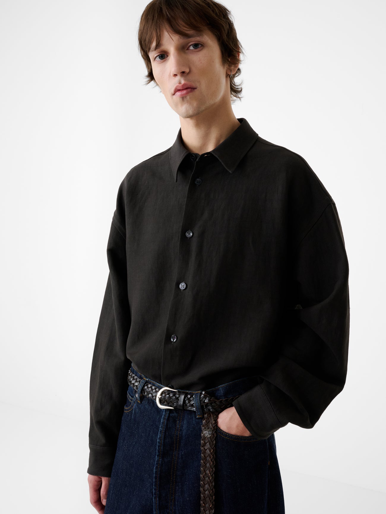 Nostra Shirt in Coal – Studio Nicholson