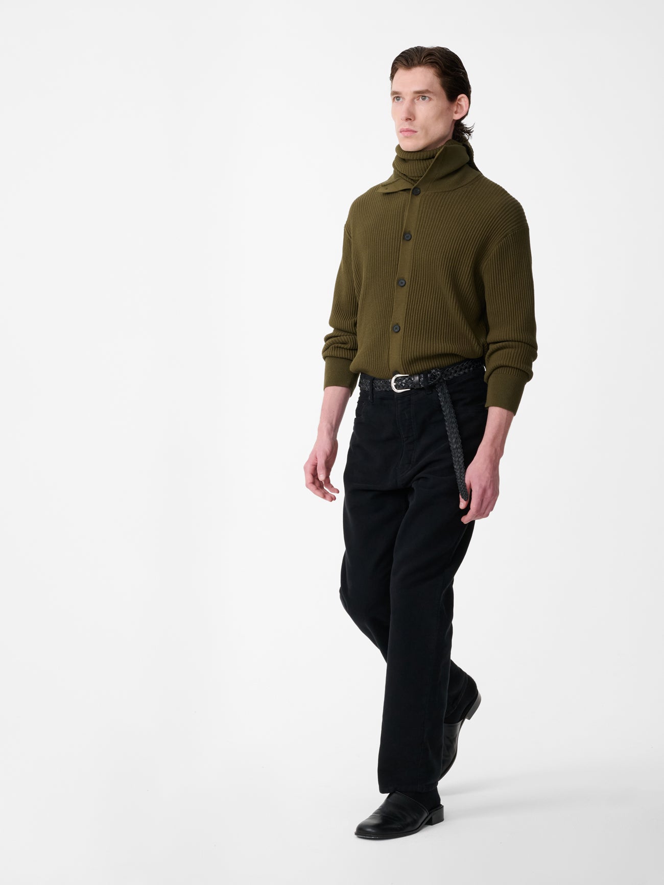 Oran Cardigan in Olive