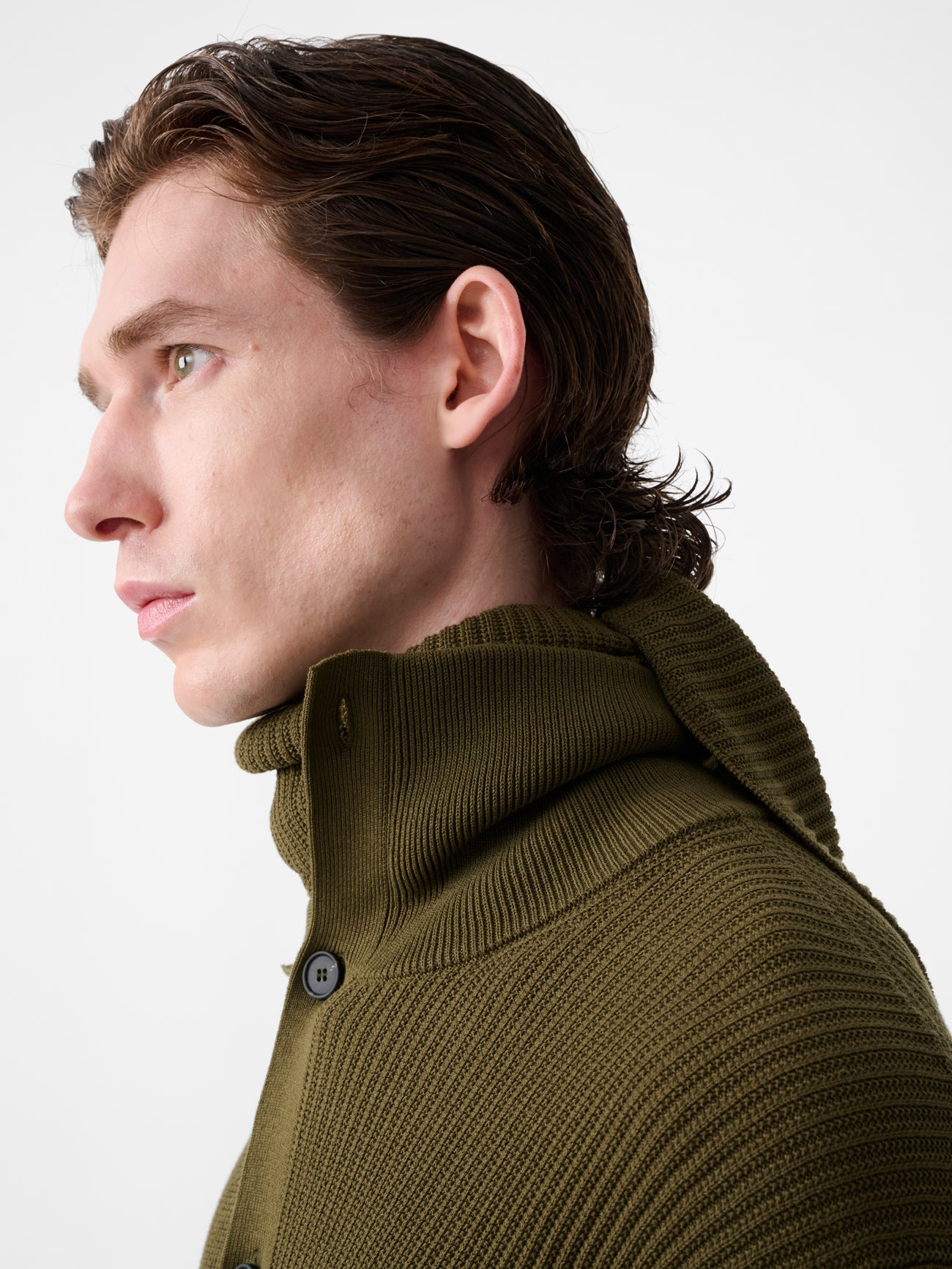 Oran Cardigan in Olive