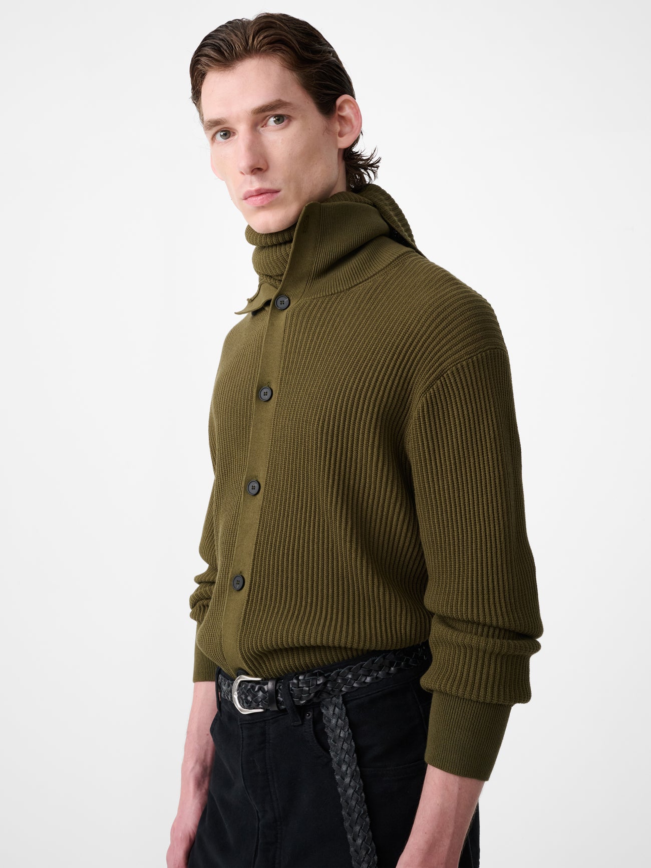 Oran Cardigan in Olive