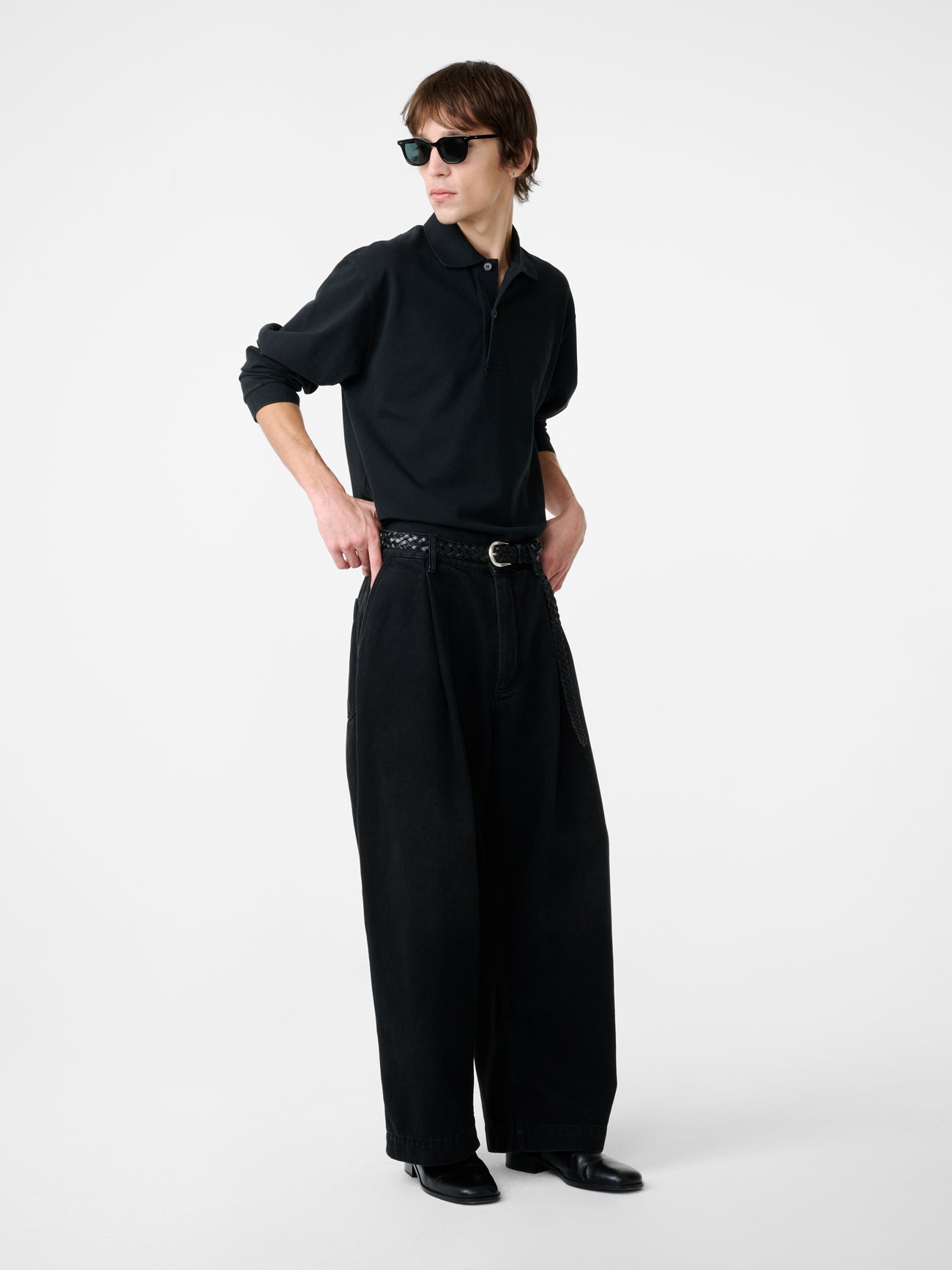 Ozero Jersey in Washed Black - Studio Nicholson