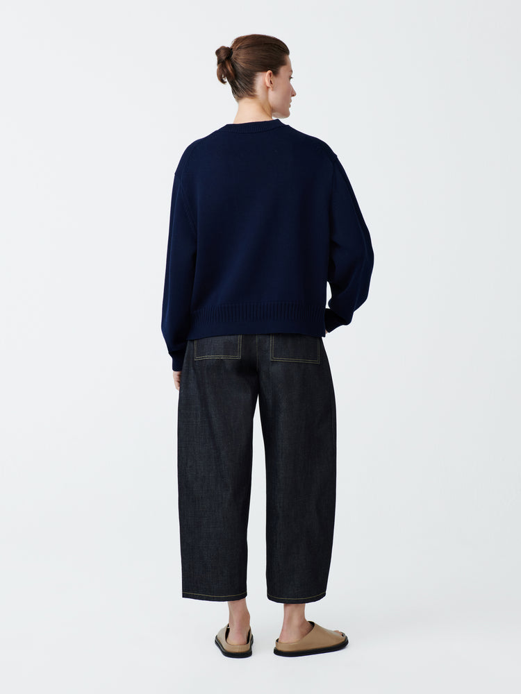 Paola Knit in Darkest Navy