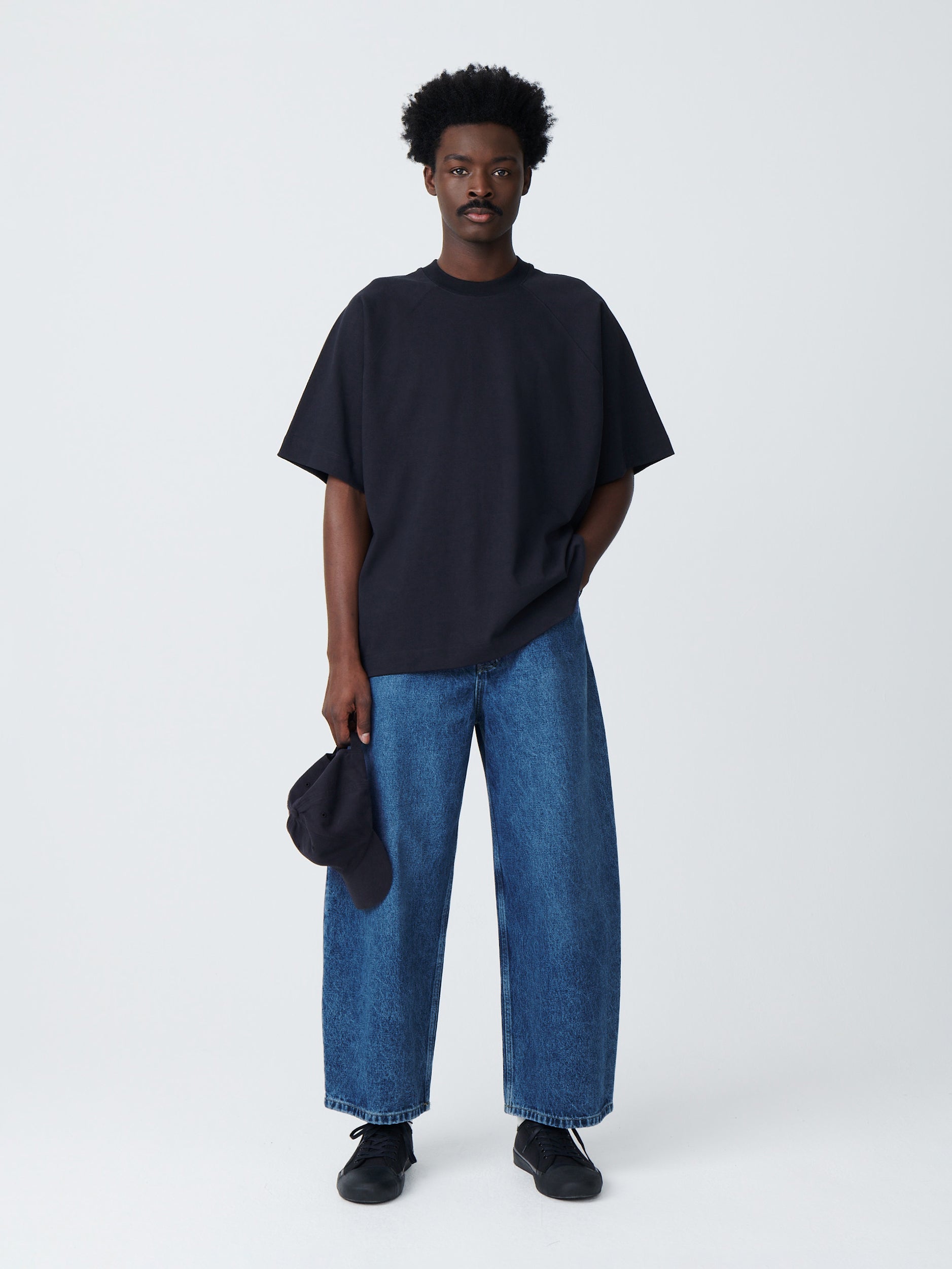 パンツ Studio Nicholson PAOLO DENIM PANT Paolo Denim Pant in Blue – L'ENSEMBLE