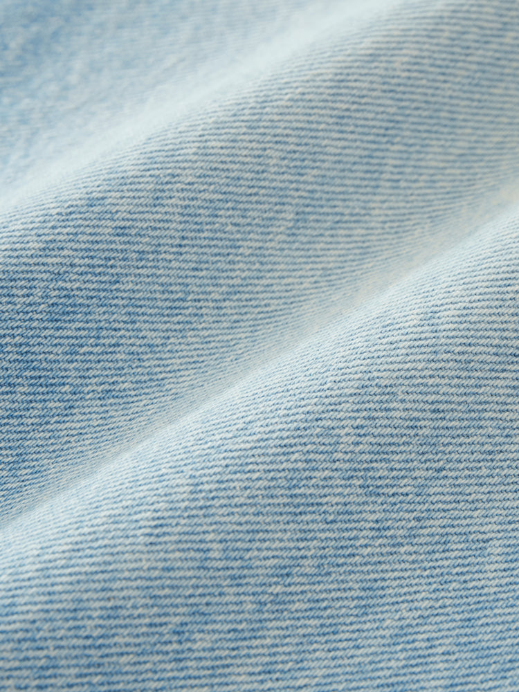 Paolo Denim Wide Leg Pant in Bleached Wash