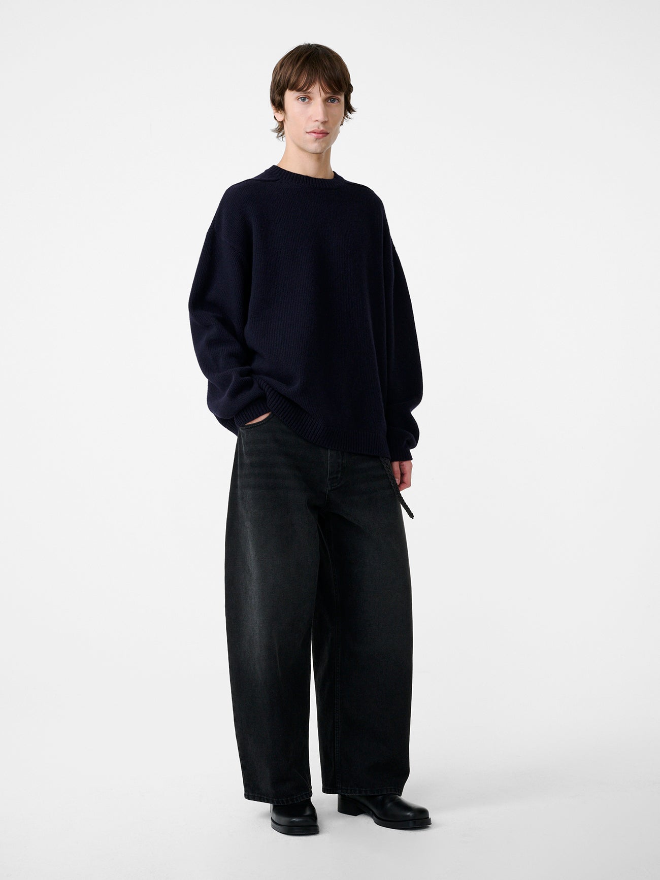 Paolo Denim Pant in Washed Black - Studio Nicholson