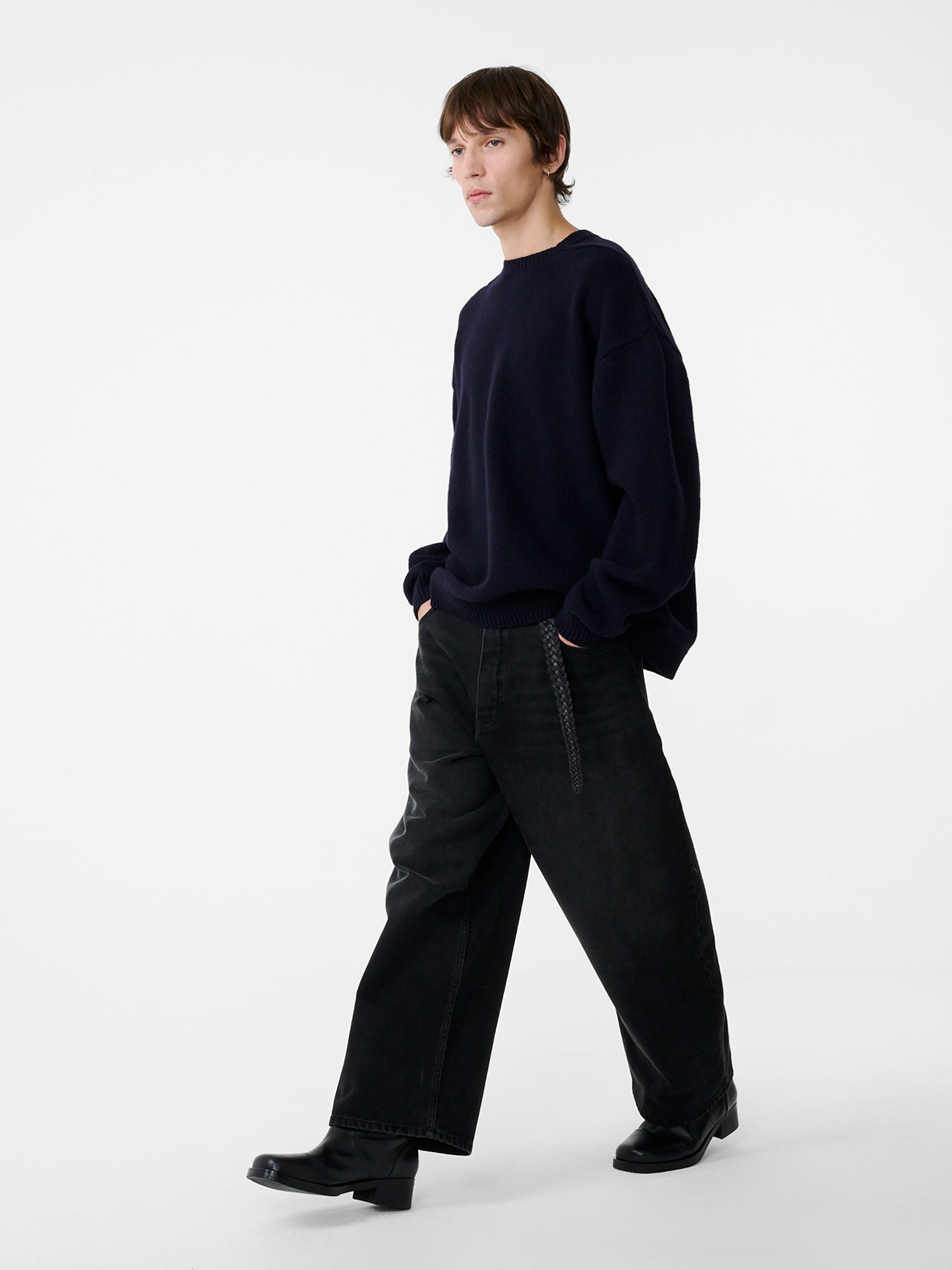 Paolo Denim Pant in Washed Black - Studio Nicholson
