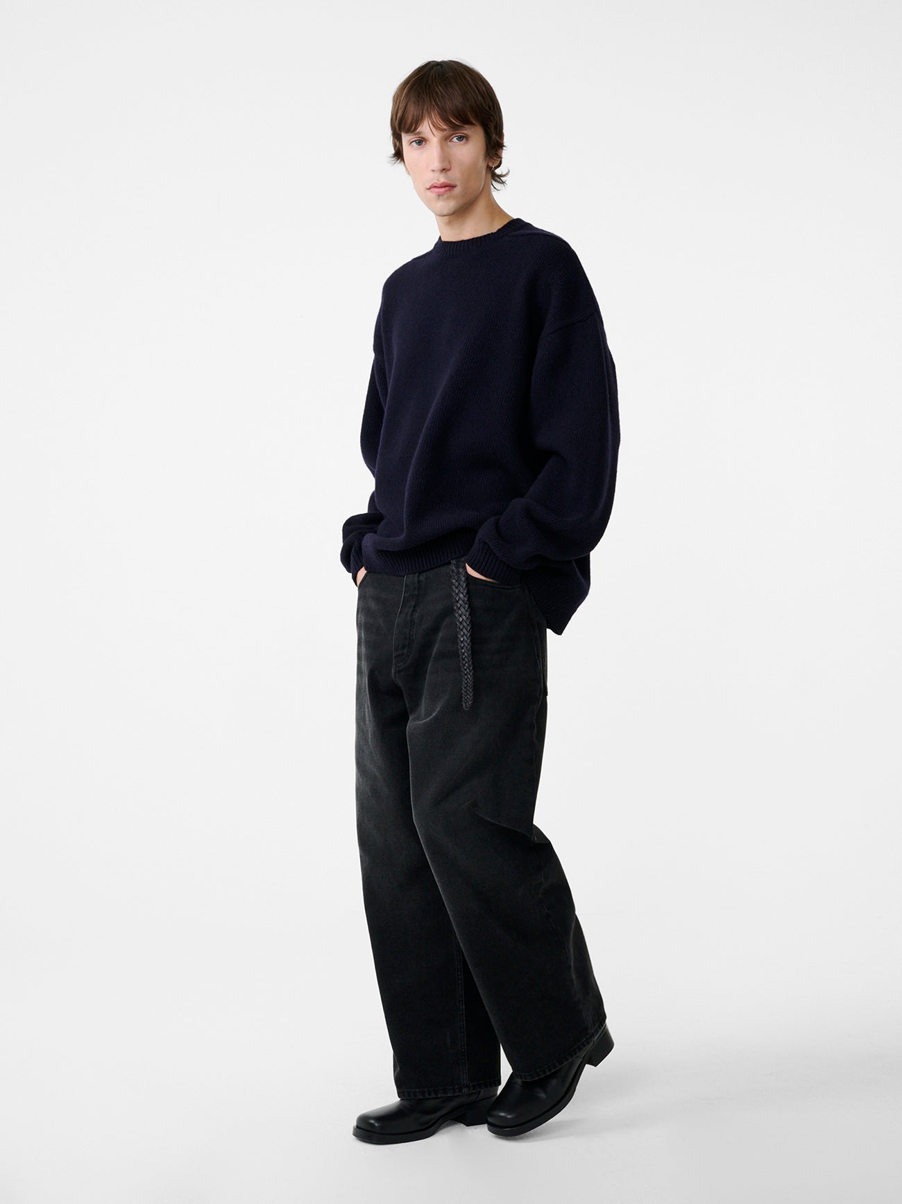 Paolo Denim Pant in Washed Black - Studio Nicholson