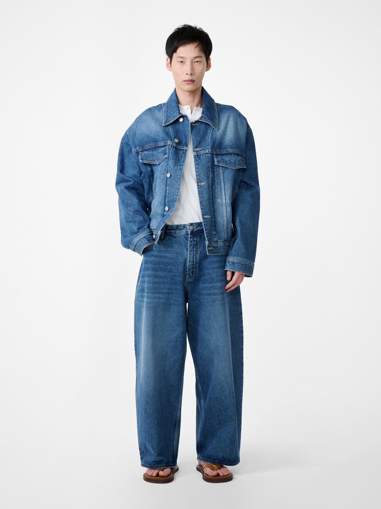 Paolo Denim Pant in Worn Wash Indigo - Studio Nicholson