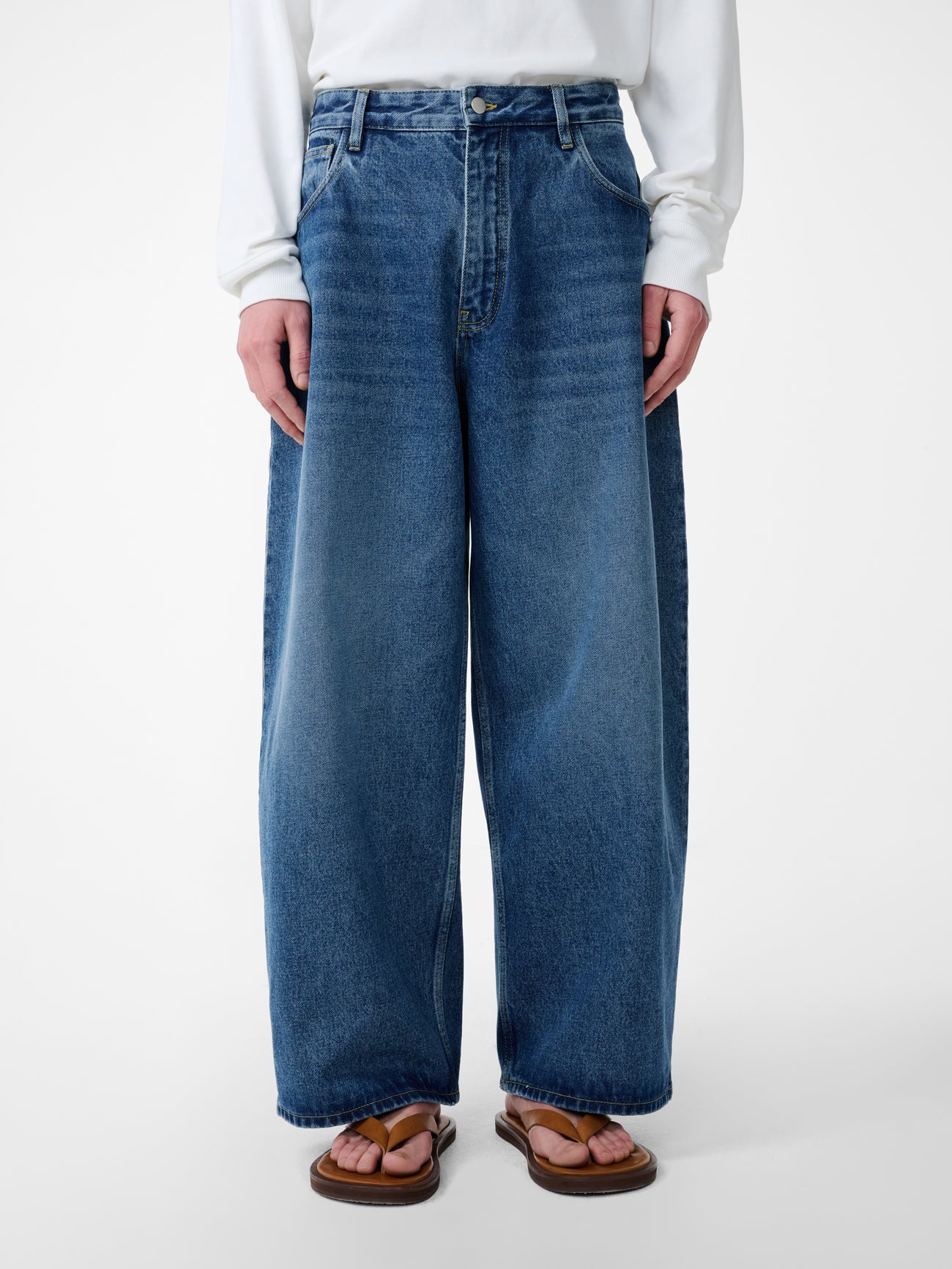 Paolo Denim Pant in Worn Wash Indigo - Studio Nicholson