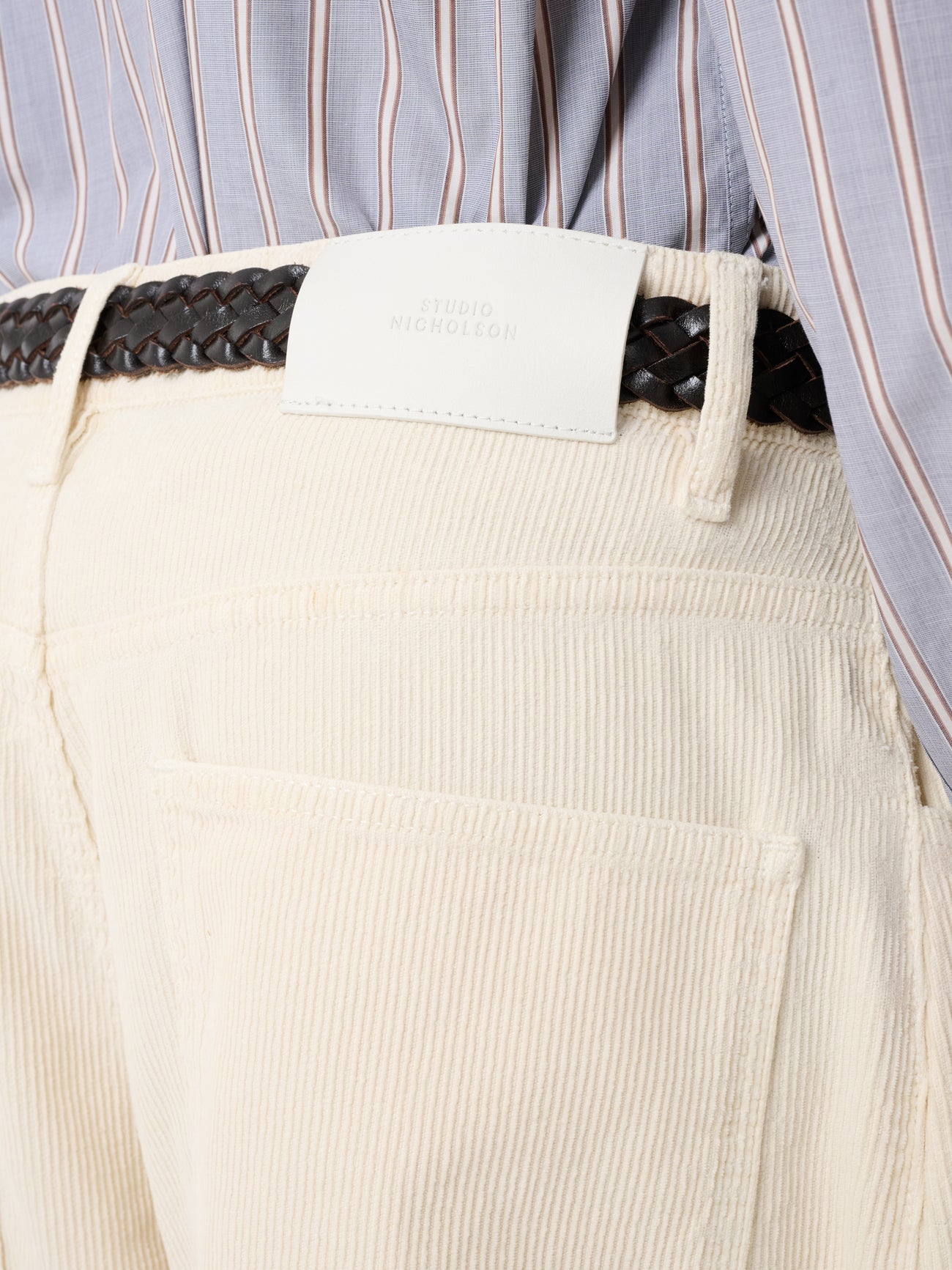 Paolo Corduroy Wide Leg Pant in Panna