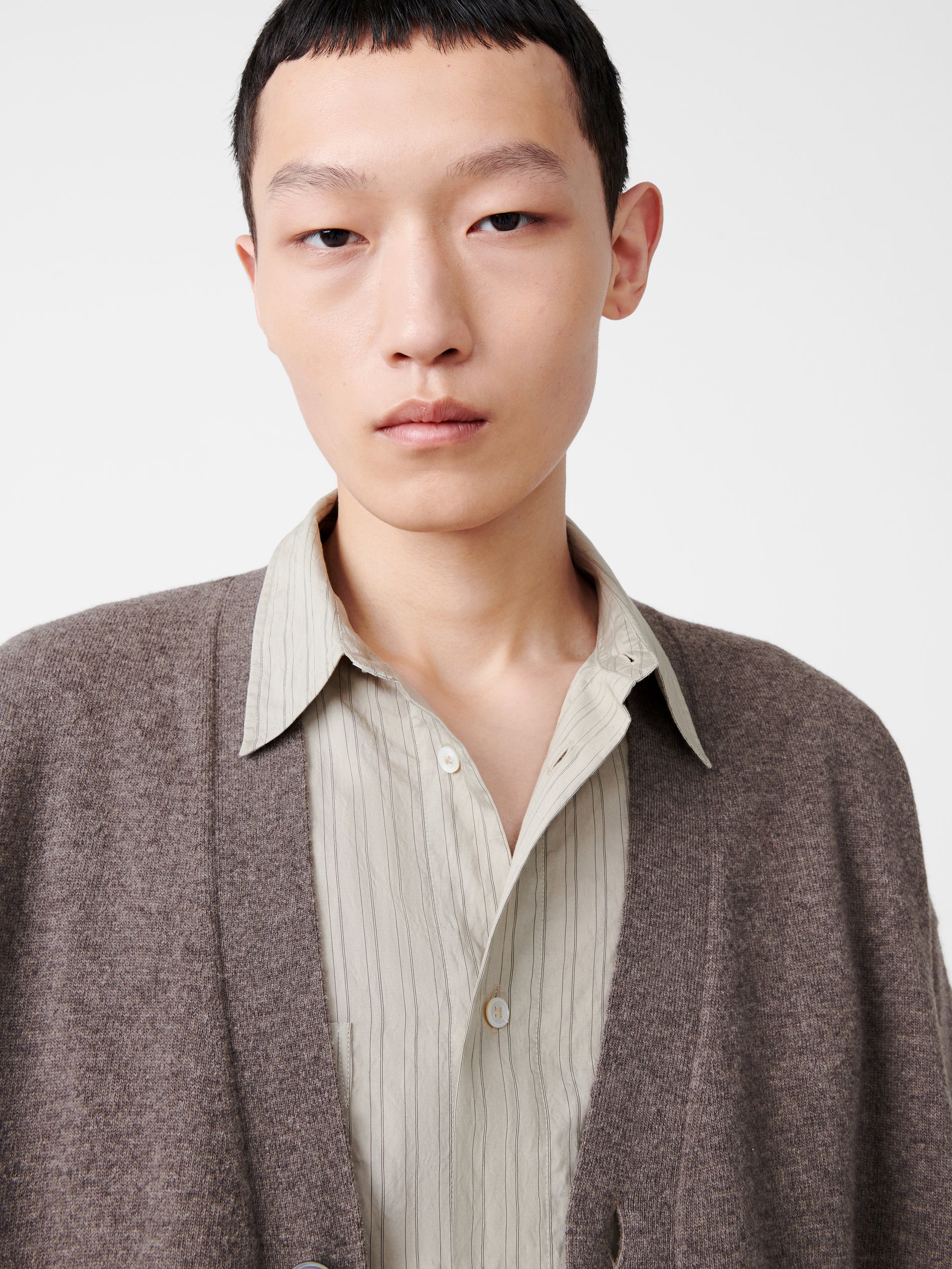 Parr Knit in Stone Melange - Studio Nicholson