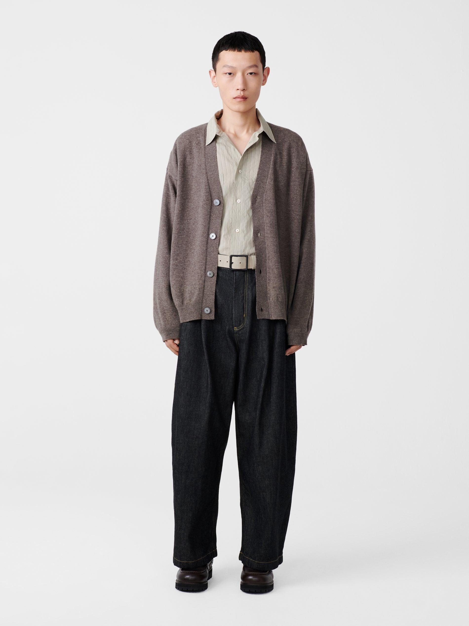 Parr Knit in Stone Melange - Studio Nicholson