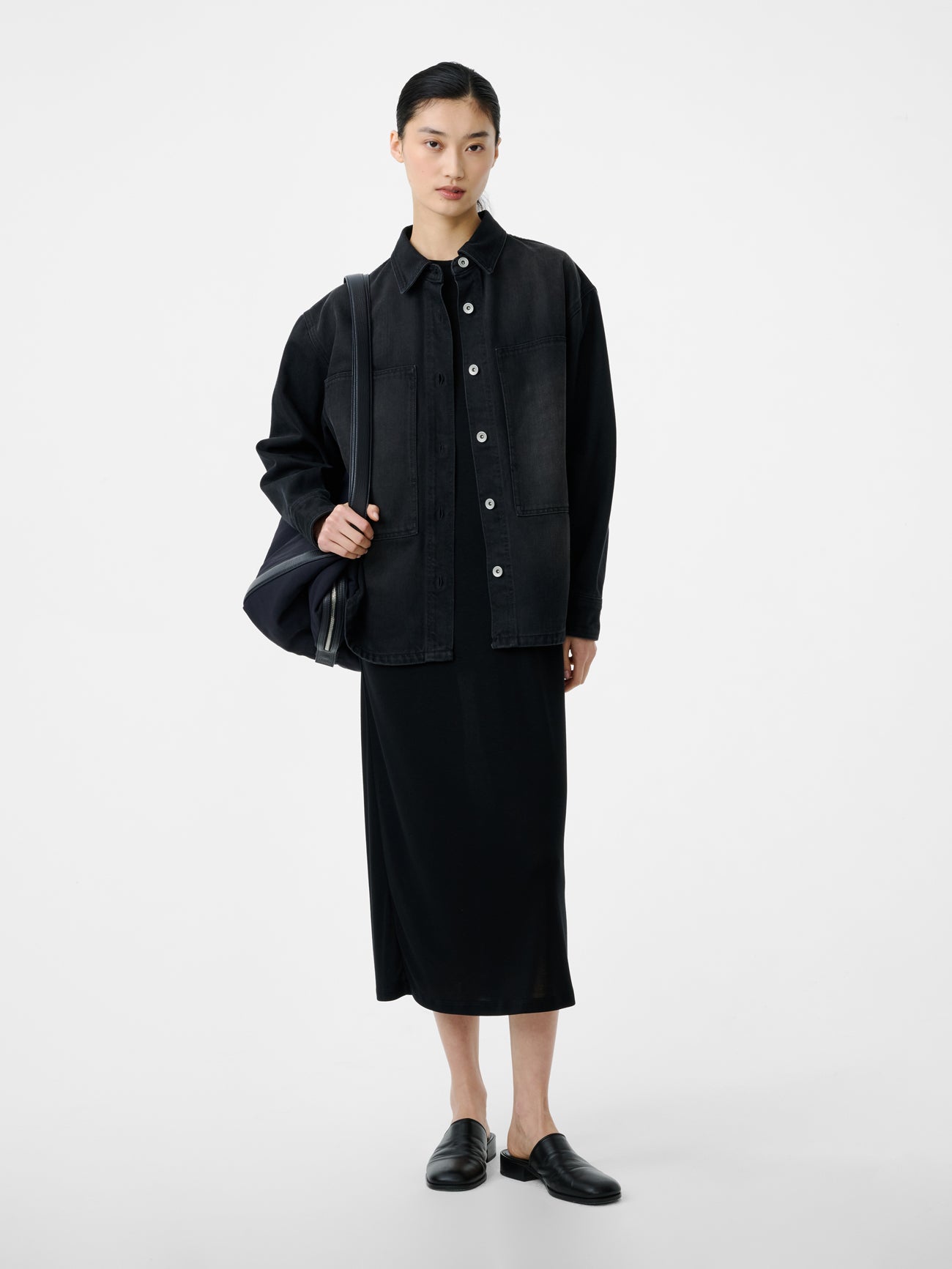 【Studio Nicholson】Denim Shirt in Black Paso Denim Shirt in Faded Black Wash – Studio Nicholson