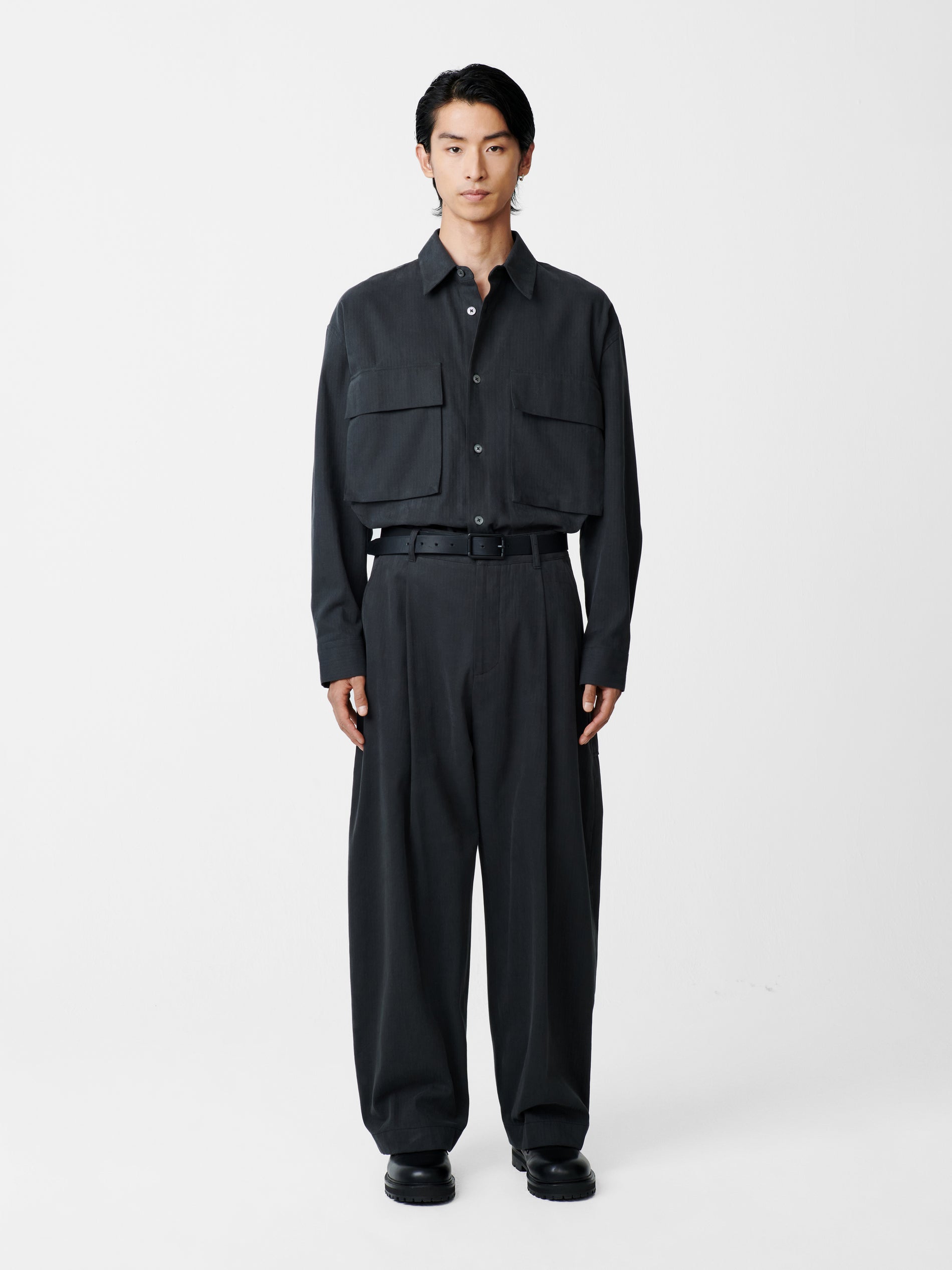 Pat Shirt in Dark Fir - Studio Nicholson