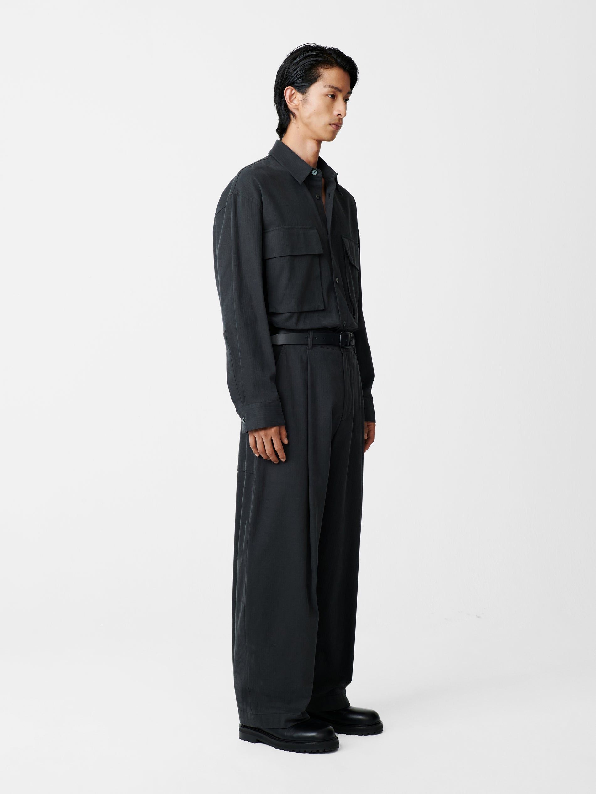 Pat Shirt in Dark Fir - Studio Nicholson