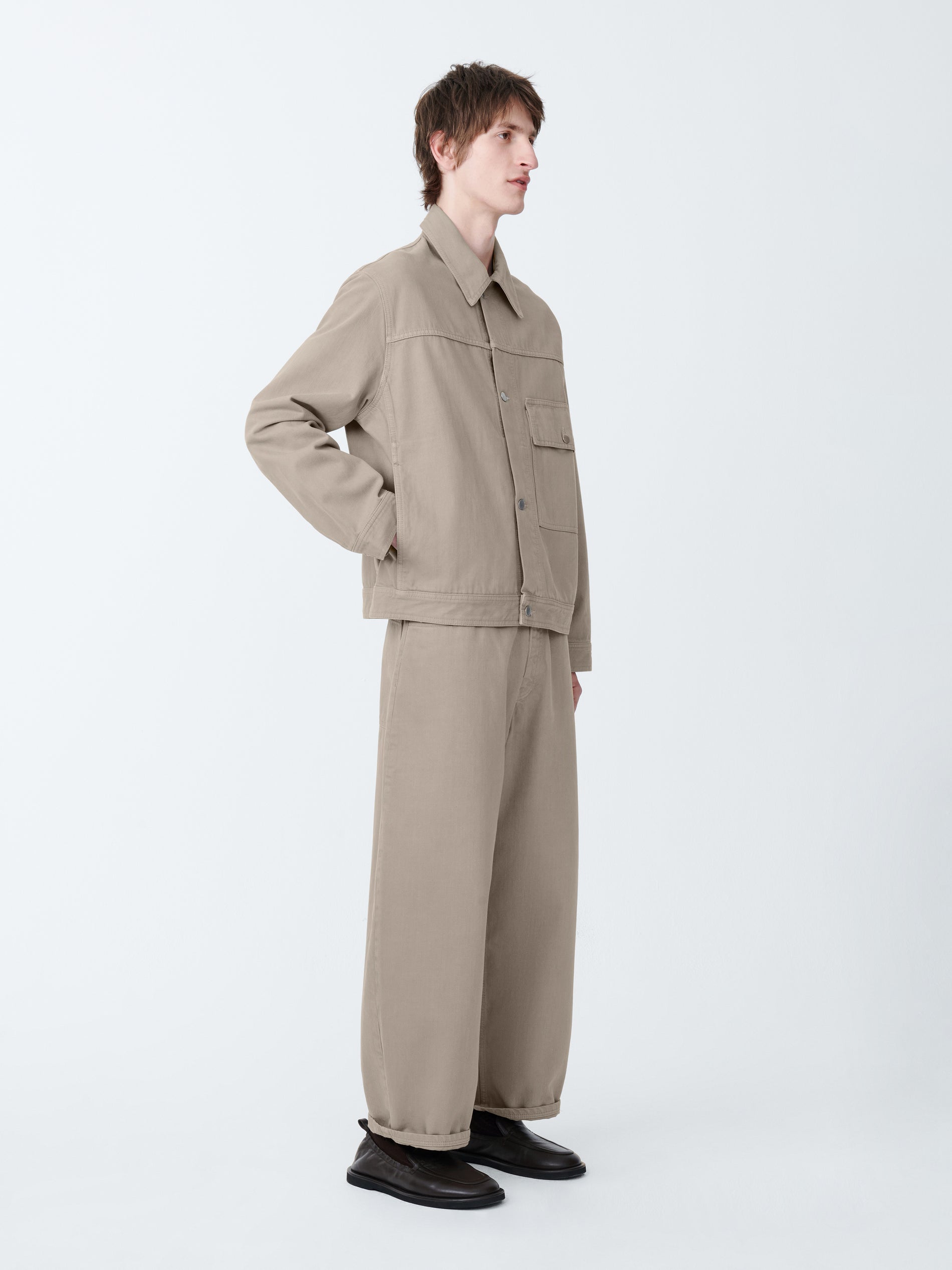 Petar Denim Jacket in Fawn - Studio Nicholson