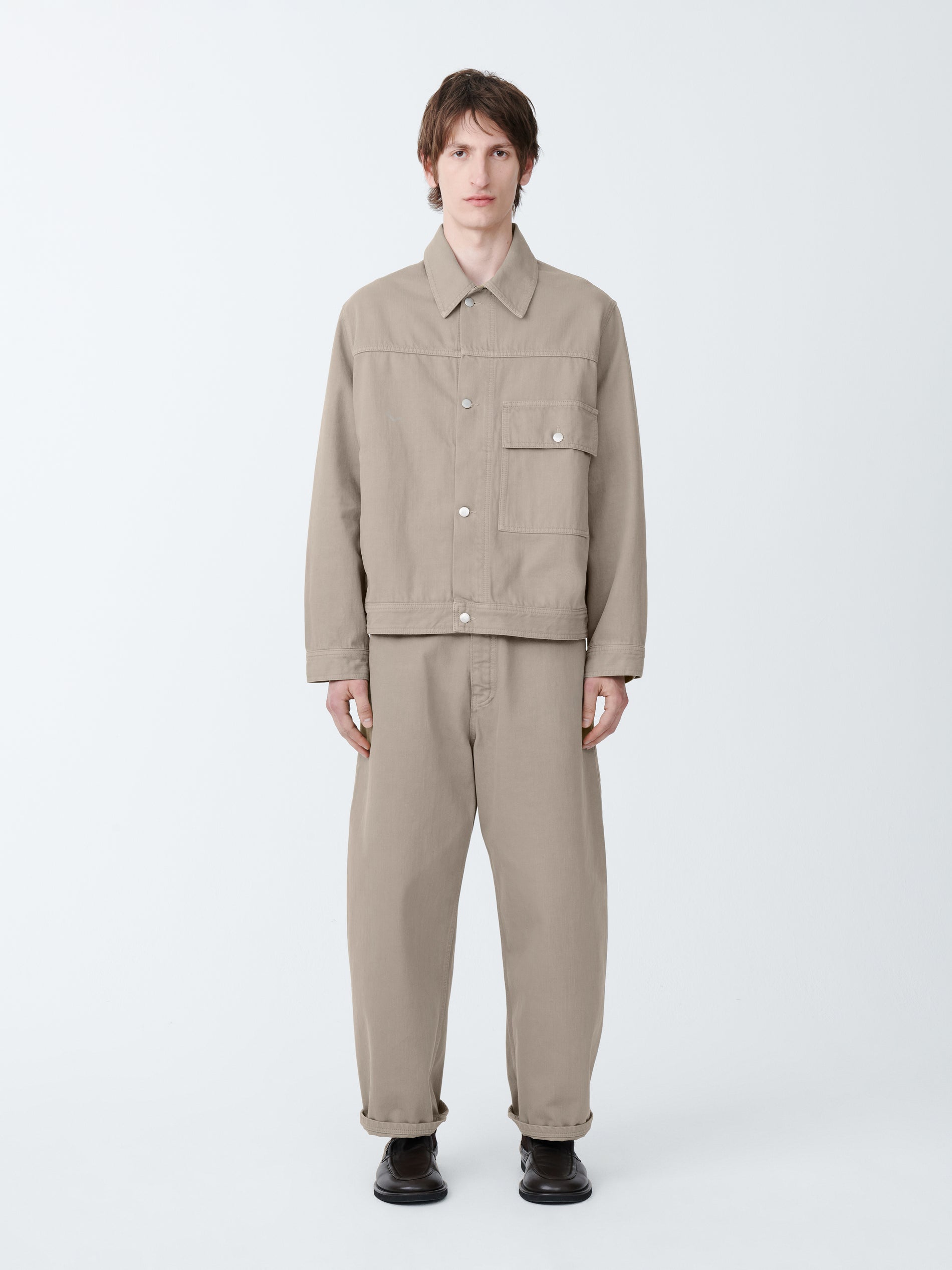 Petar Denim Jacket in Fawn - Studio Nicholson