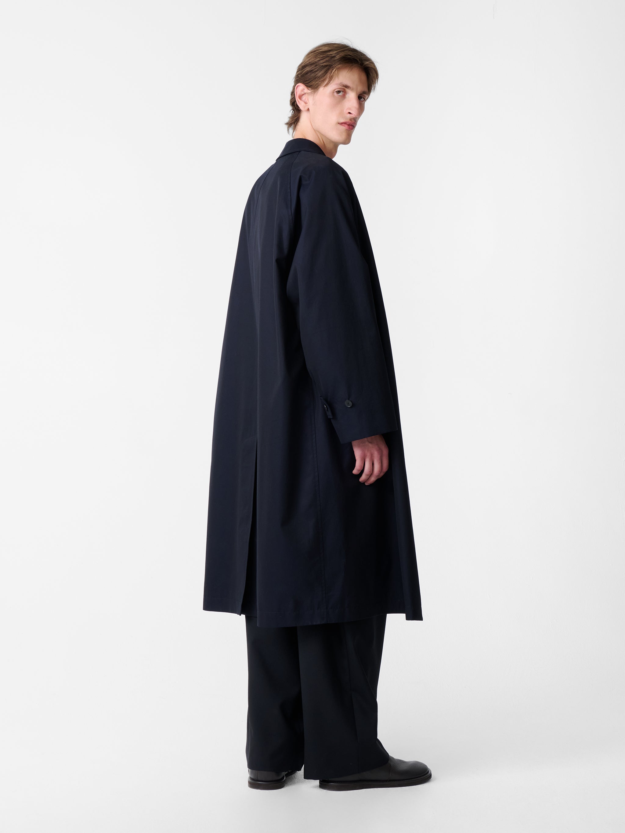 SN X BEAMS Plus Peter Coat in Darkest Navy – Studio Nicholson