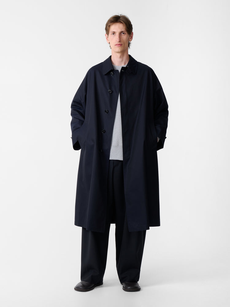 SN X BEAMS Plus Peter Coat in Darkest Navy