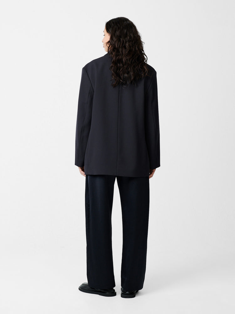 Phelps Wool Jacket in Darkest Navy