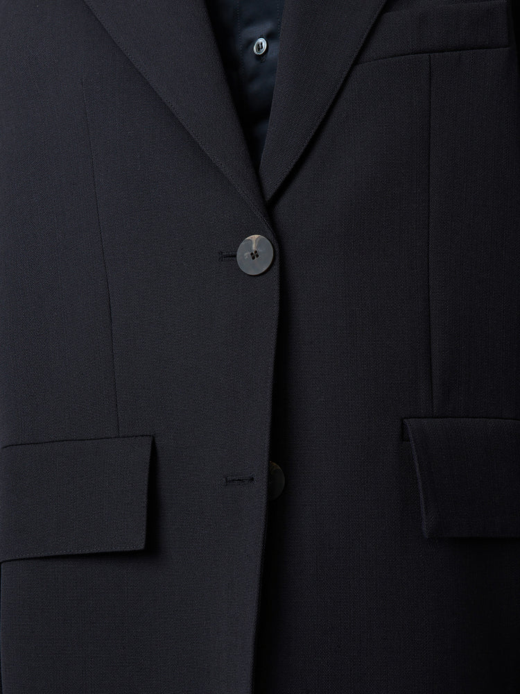 Phelps Wool Jacket in Darkest Navy