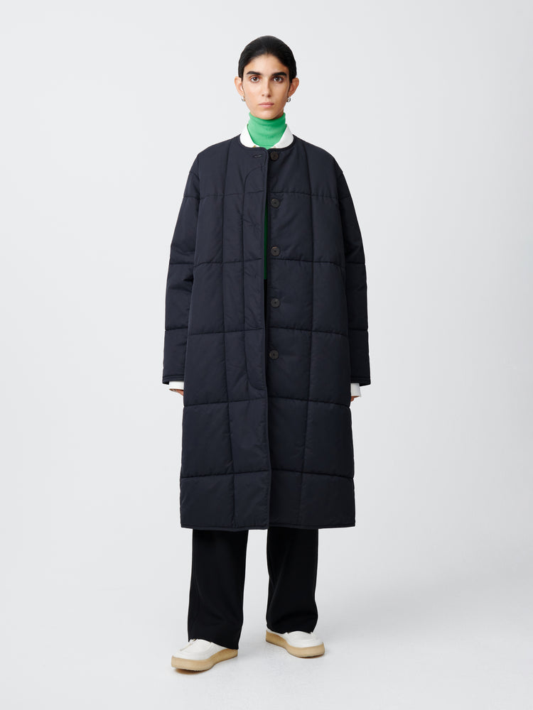 Pieper Padded Coat in Dark Navy