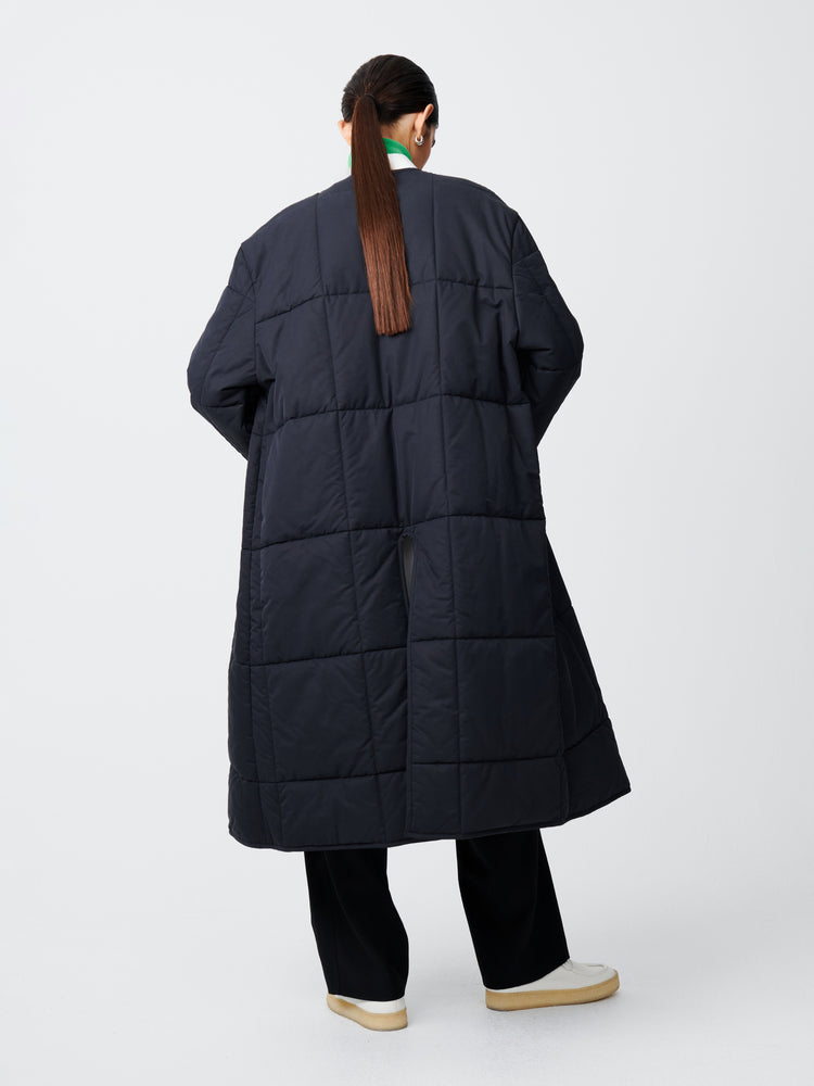 Pieper Padded Coat in Dark Navy