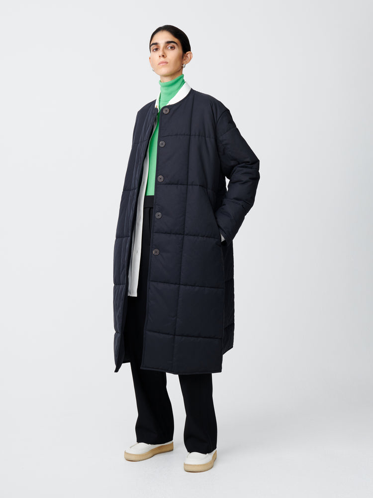 Pieper Padded Coat in Dark Navy