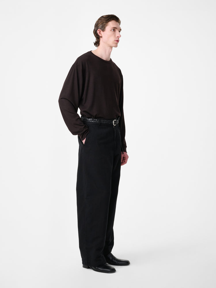 Pinhas Long Sleeve Jersey in Black Grape