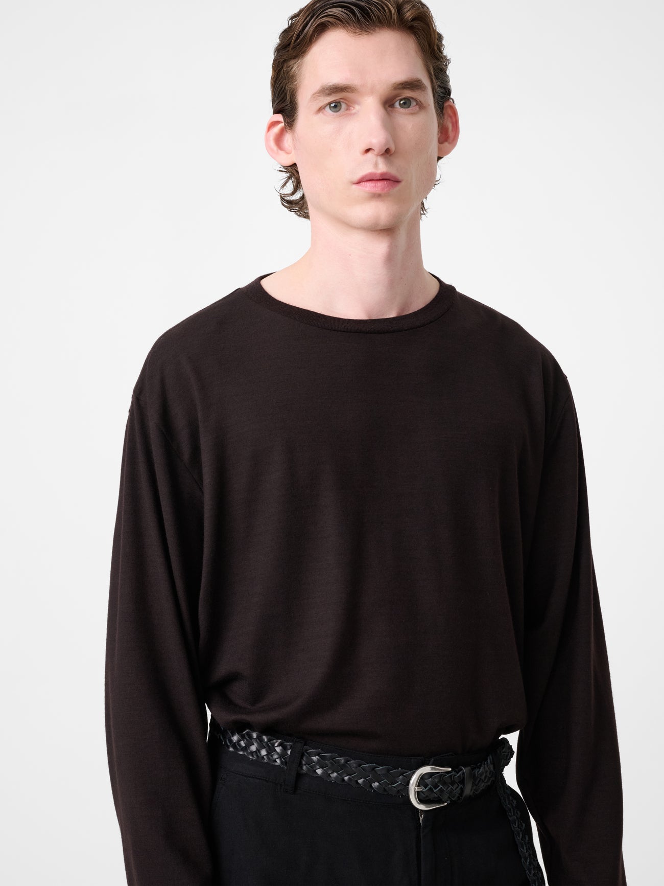 Pinhas Long Sleeve Jersey in Black Grape