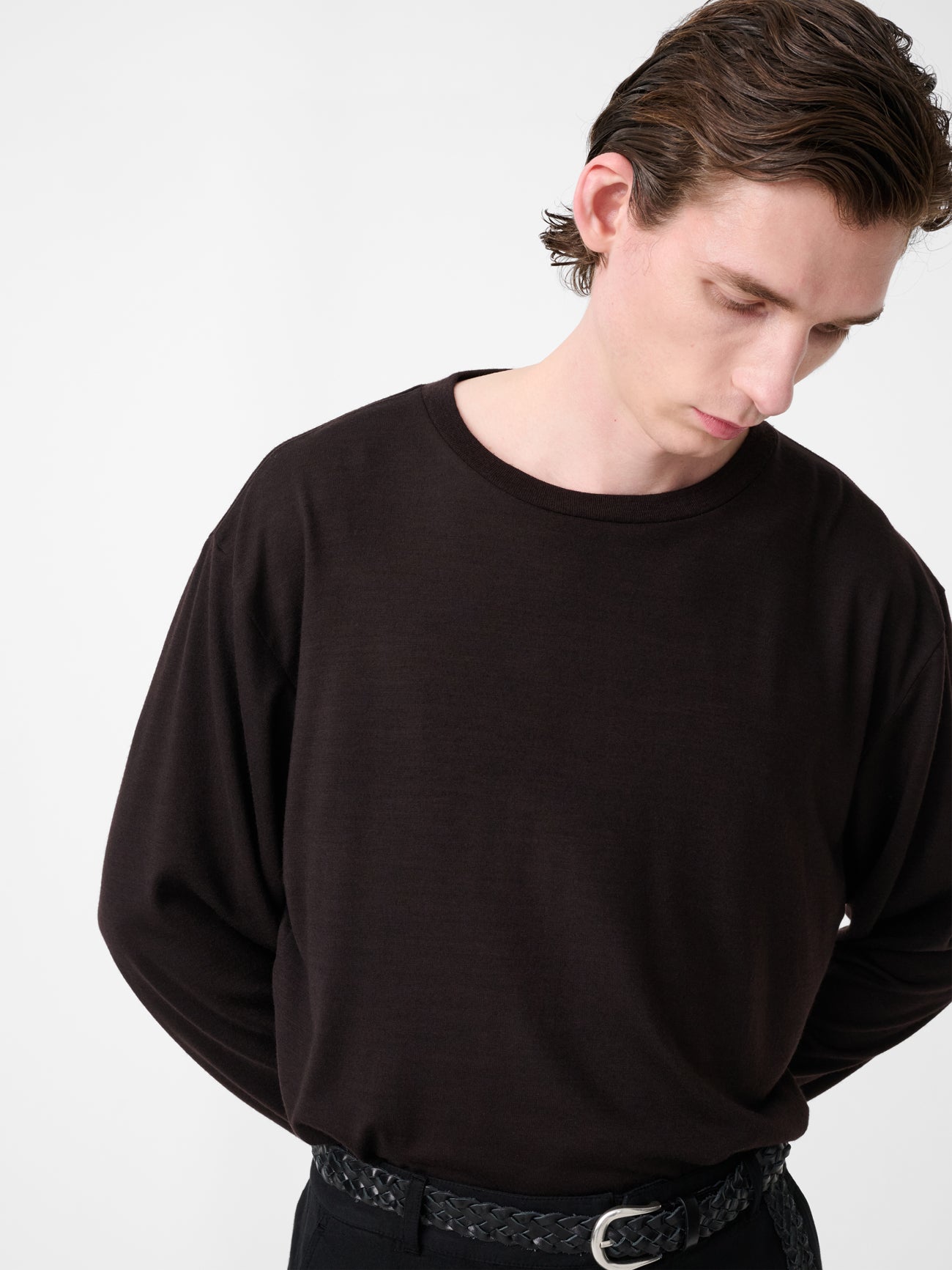 Pinhas Long Sleeve Jersey in Black Grape
