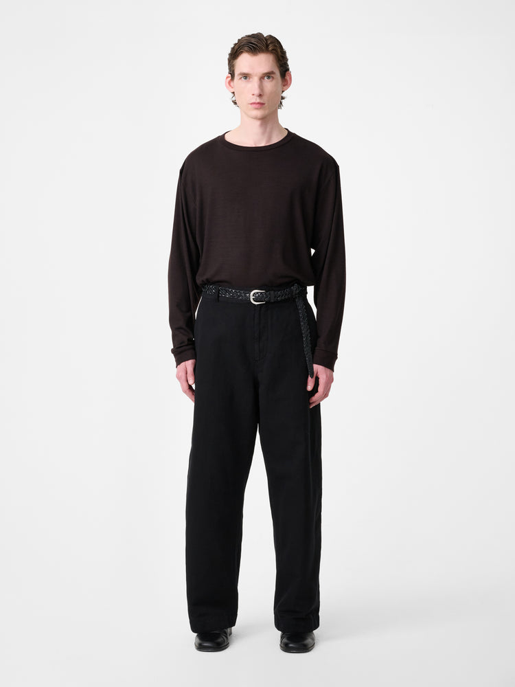 Pinhas Long Sleeve Jersey in Black Grape
