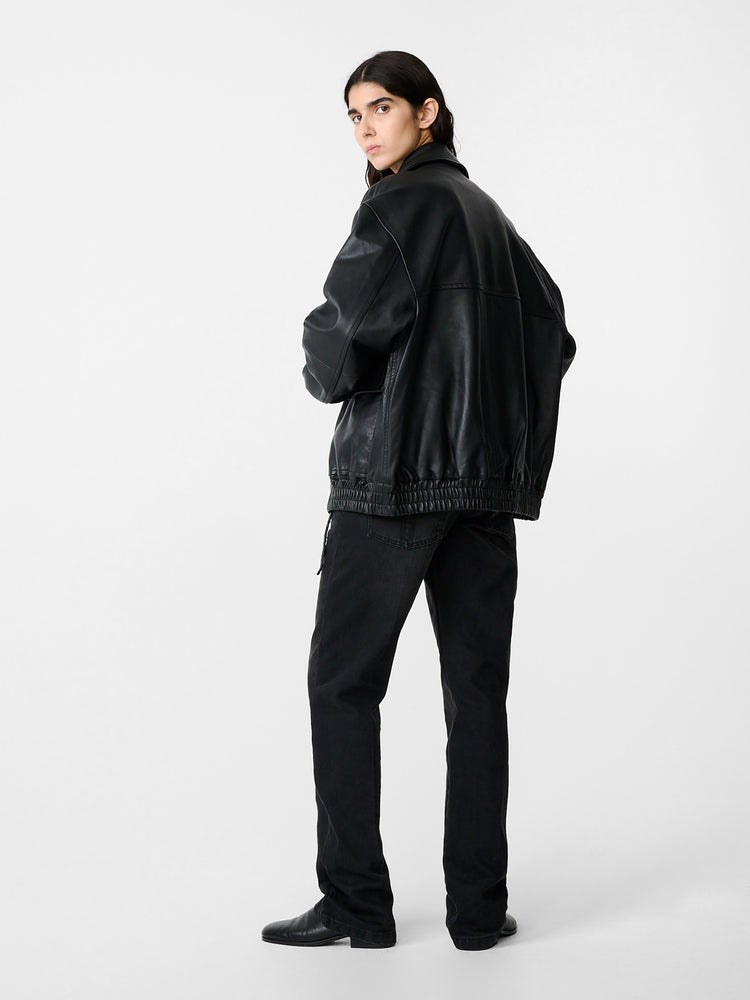 Piston Leather Jacket in Black