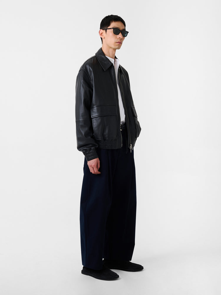 Piston Leather Jacket in Black