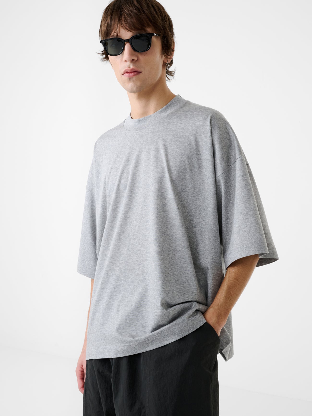 Piu T-Shirt in Grey Marl - Studio Nicholson