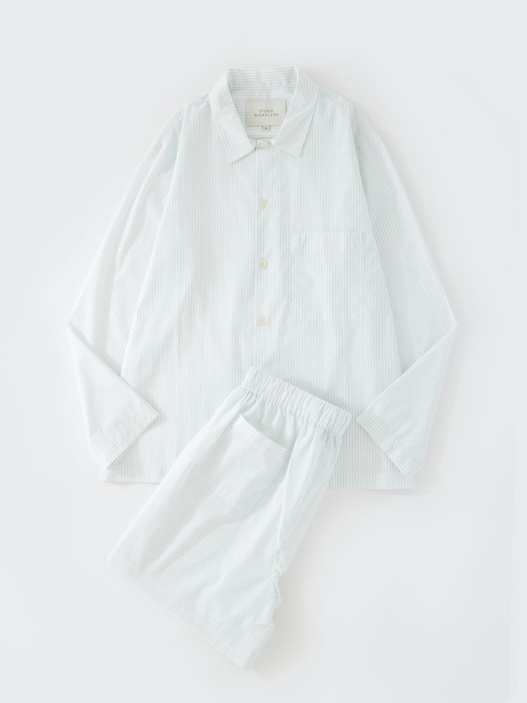 PJ Short Set in Spearmint Stripe