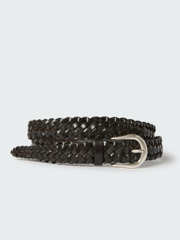 Plaited Belt in Cocoa