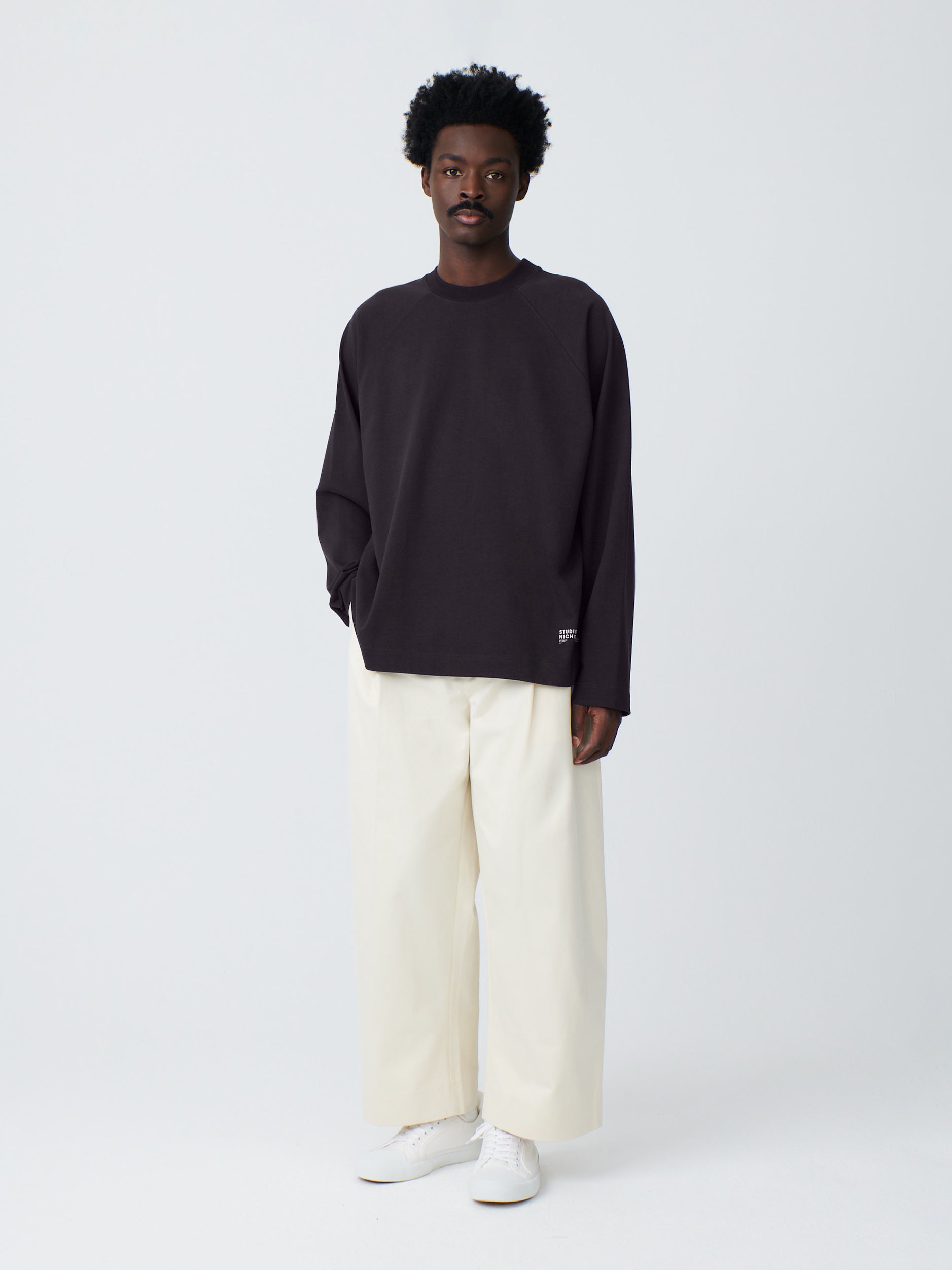 Platt T-Shirt in Black Grape | Heavyweight T-Shirt | Studio Nicholson