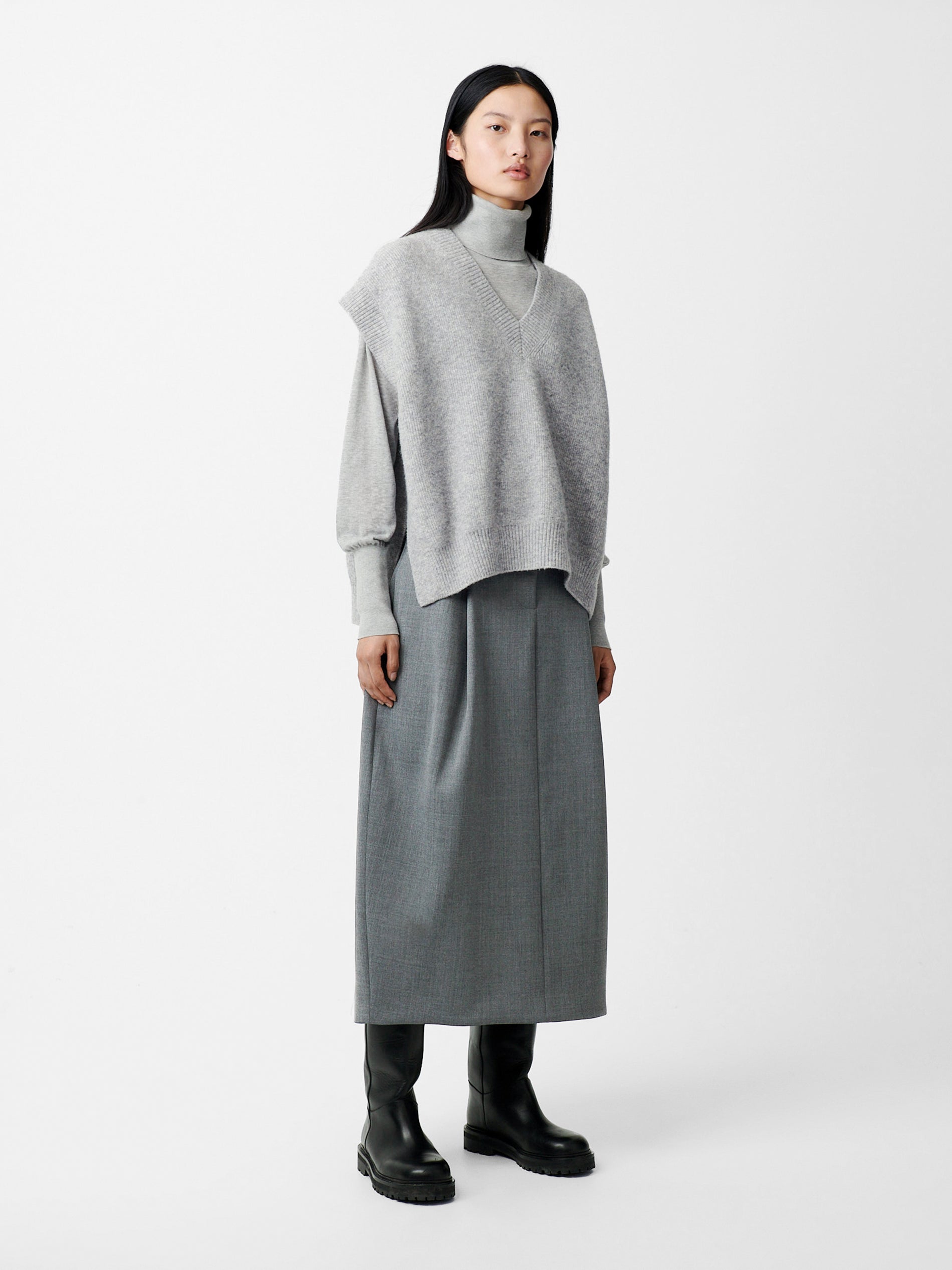 Poros Knit in Grey Melange - Studio Nicholson
