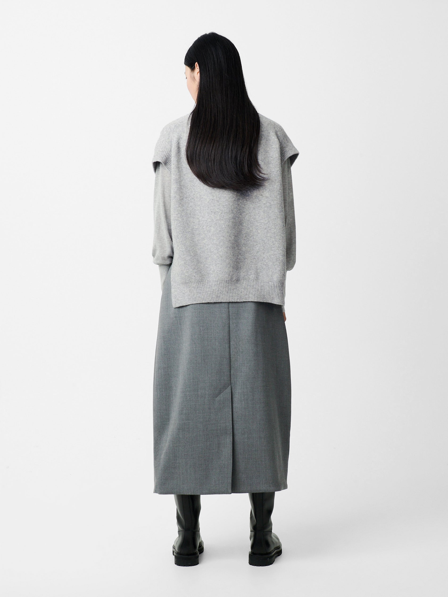 Poros Knit in Grey Melange - Studio Nicholson