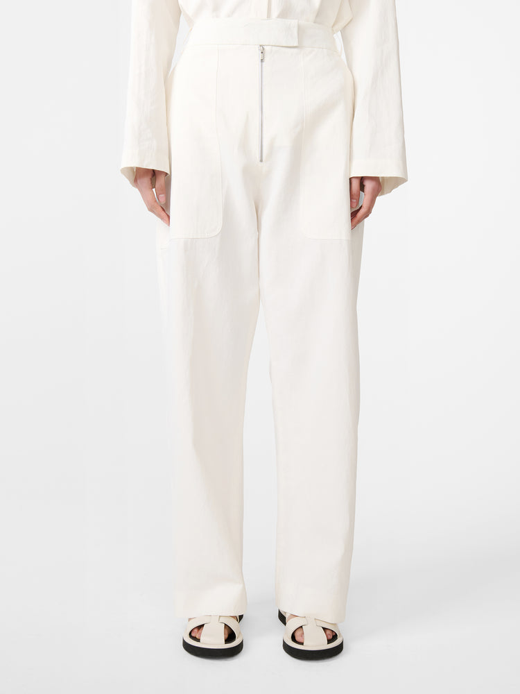 Pravin Linen Pant in Milk