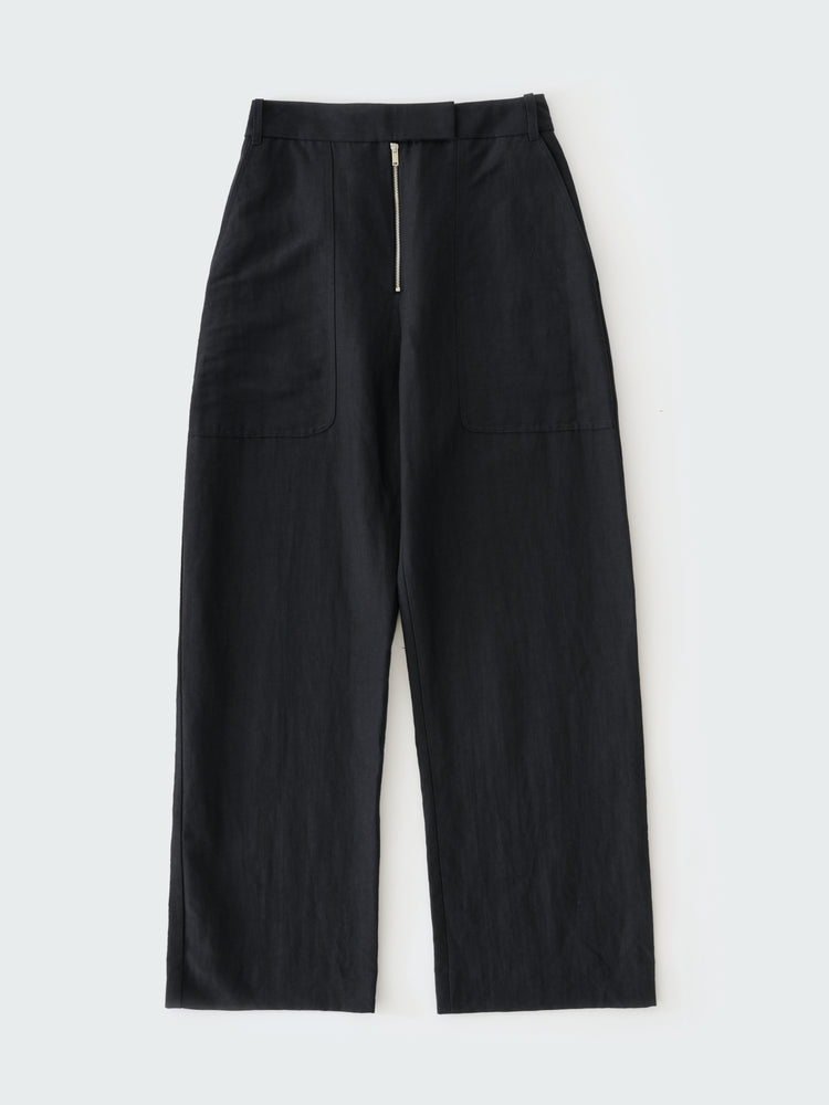 Pravin Linen Pant in Darkest Navy