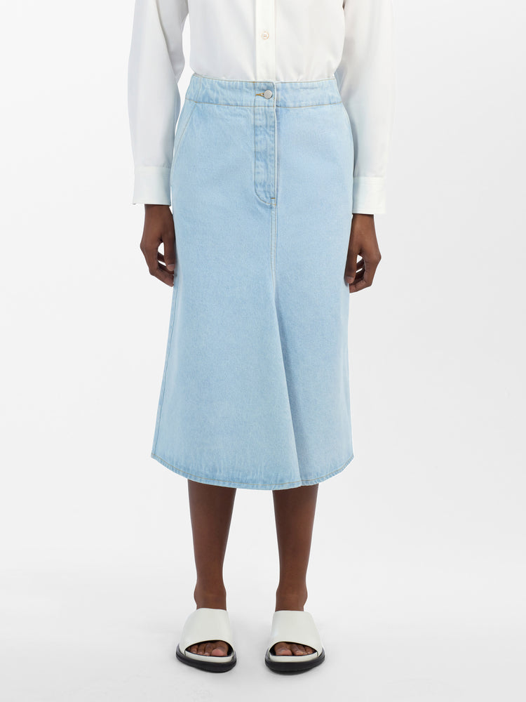 Preto Skirt in Bleach Wash
